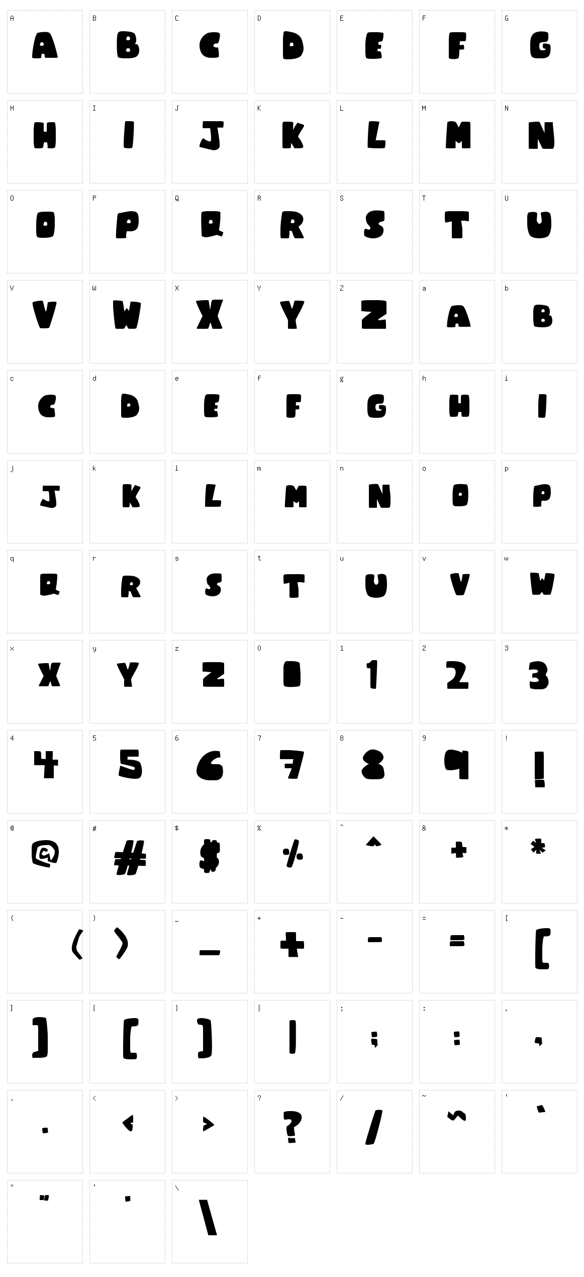 Chum-Chum Character Set