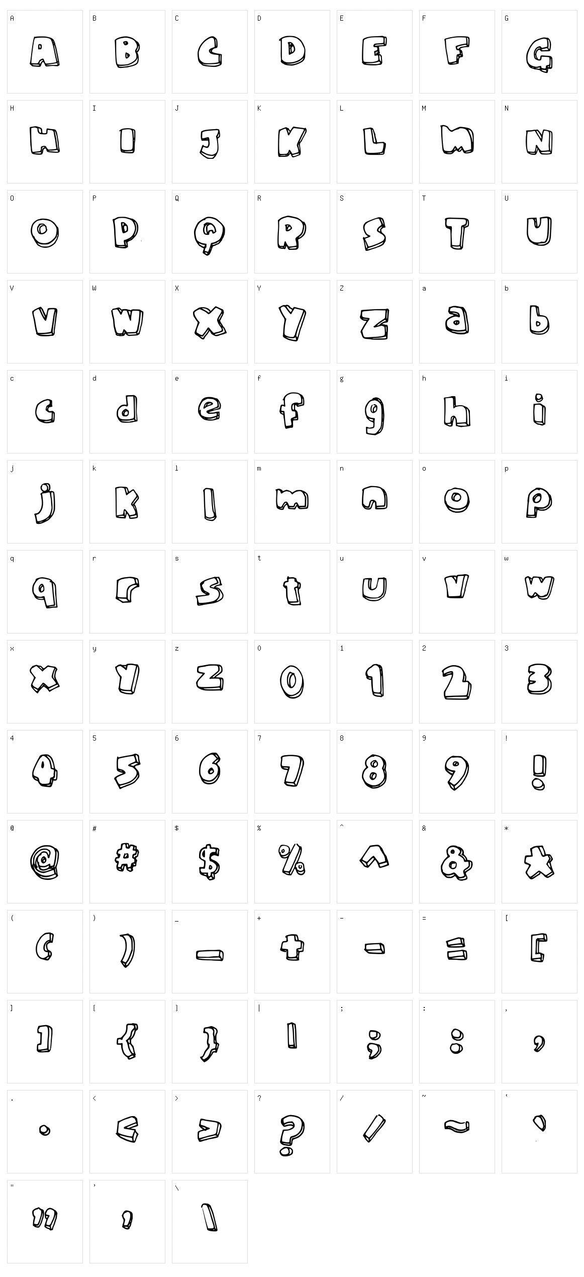 Chunky Character Set
