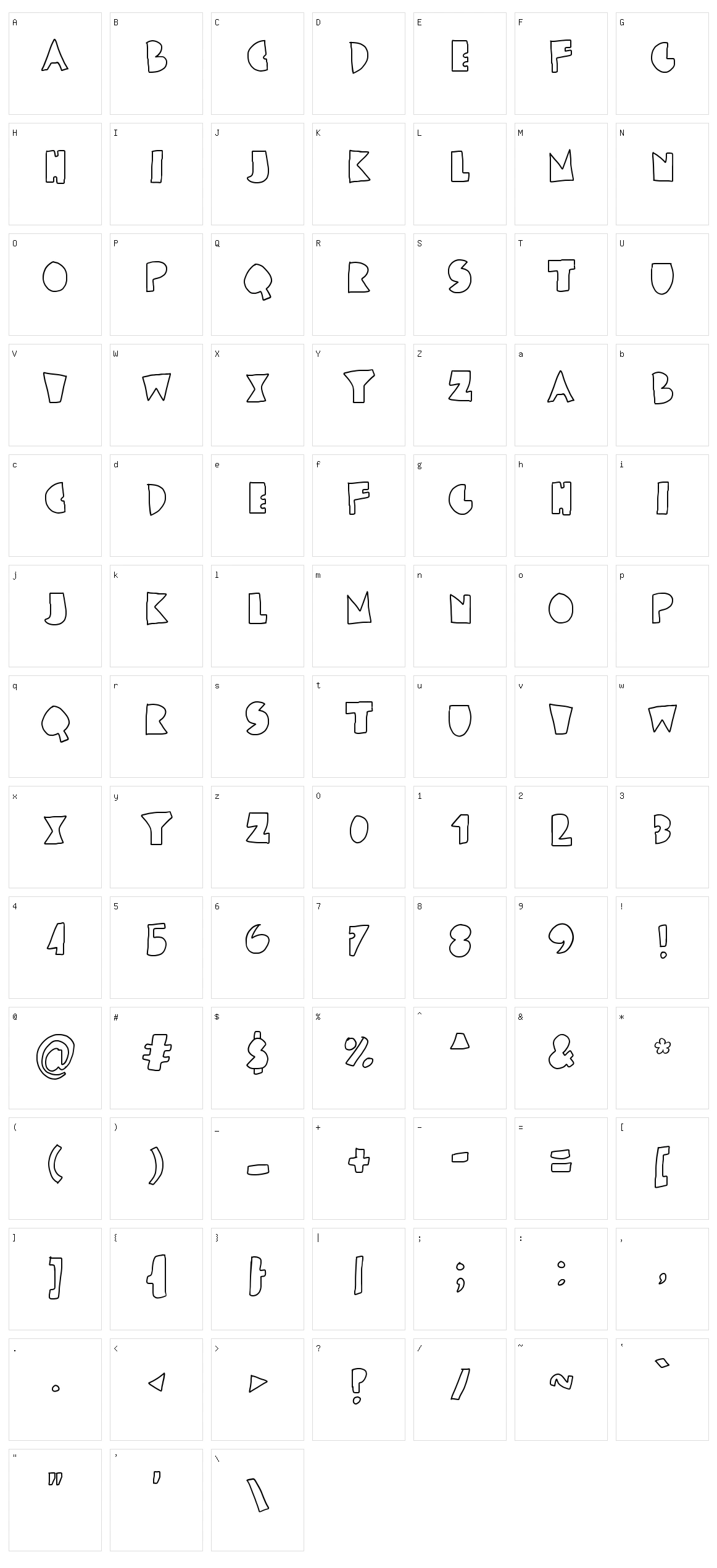 Chunky Blocks Character Set