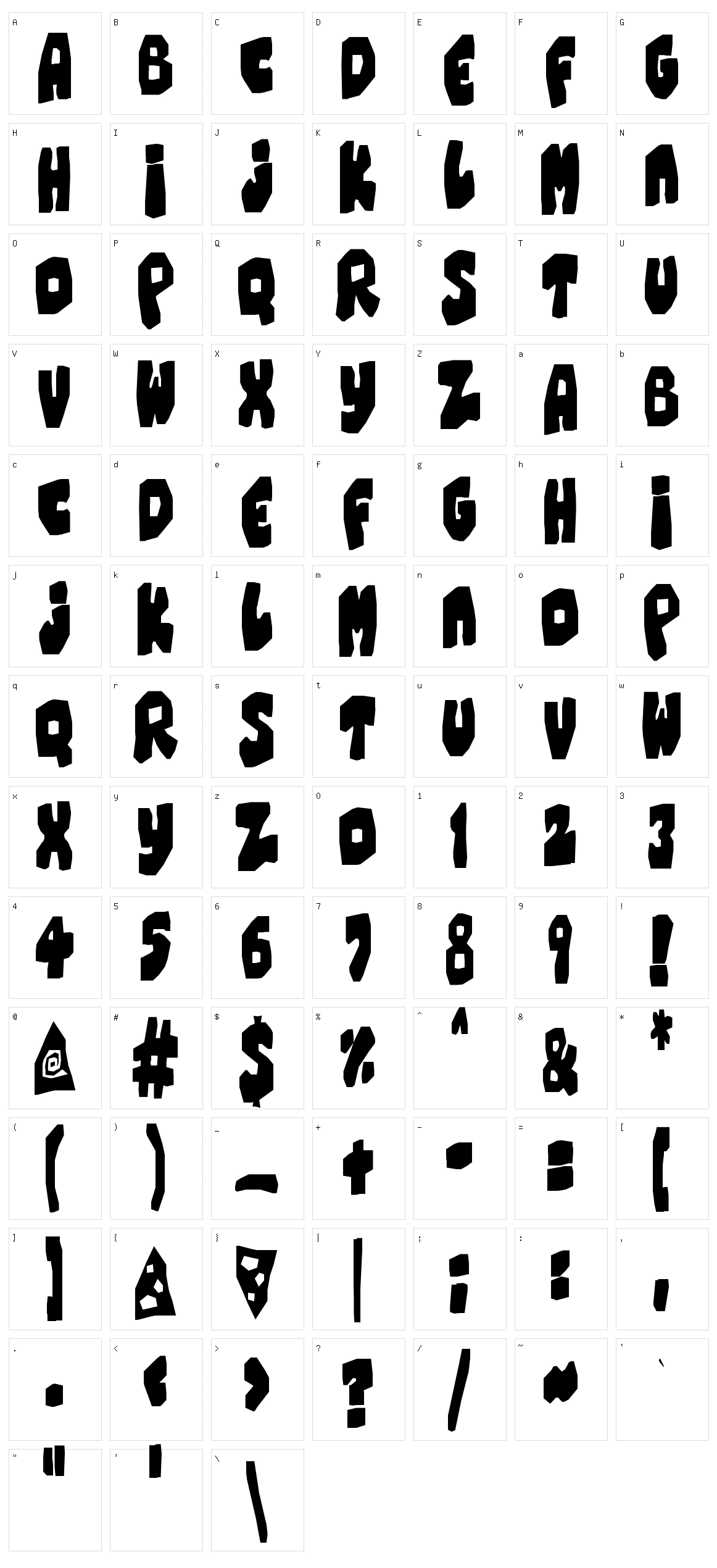 Chunky Cheese Character Set