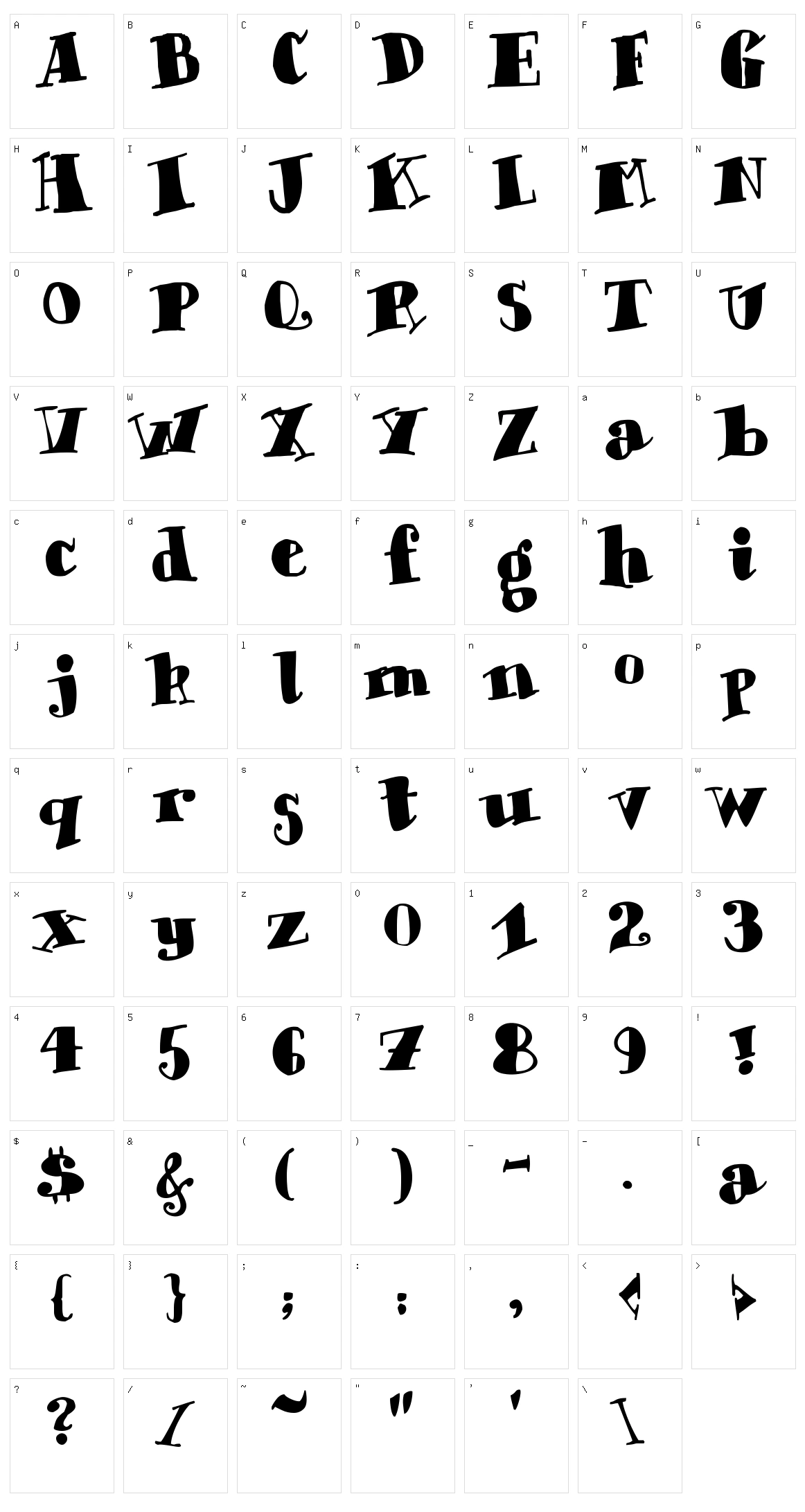 Chunky Times Character Set