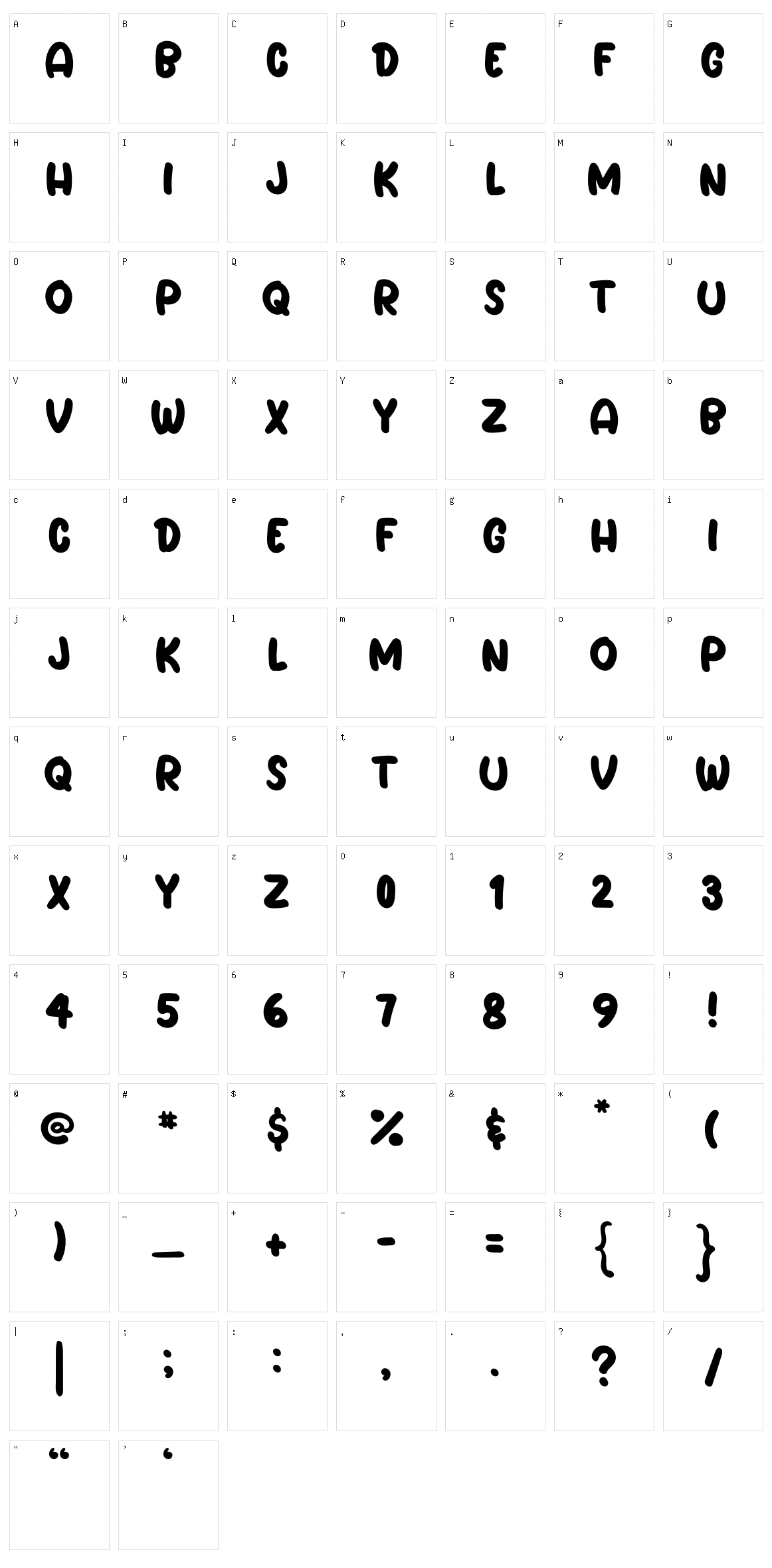 Circle Character Set