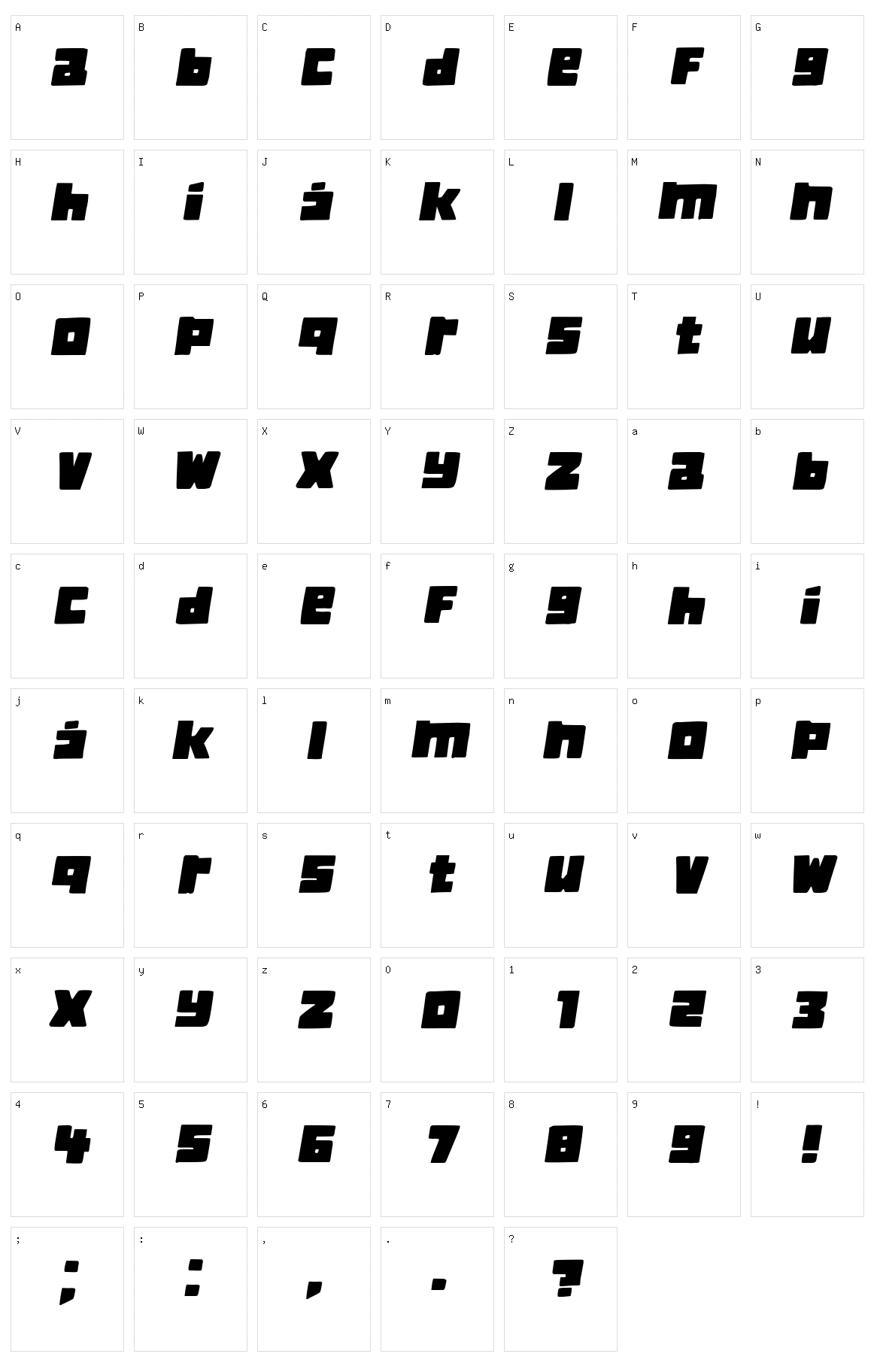 Classica Character Set