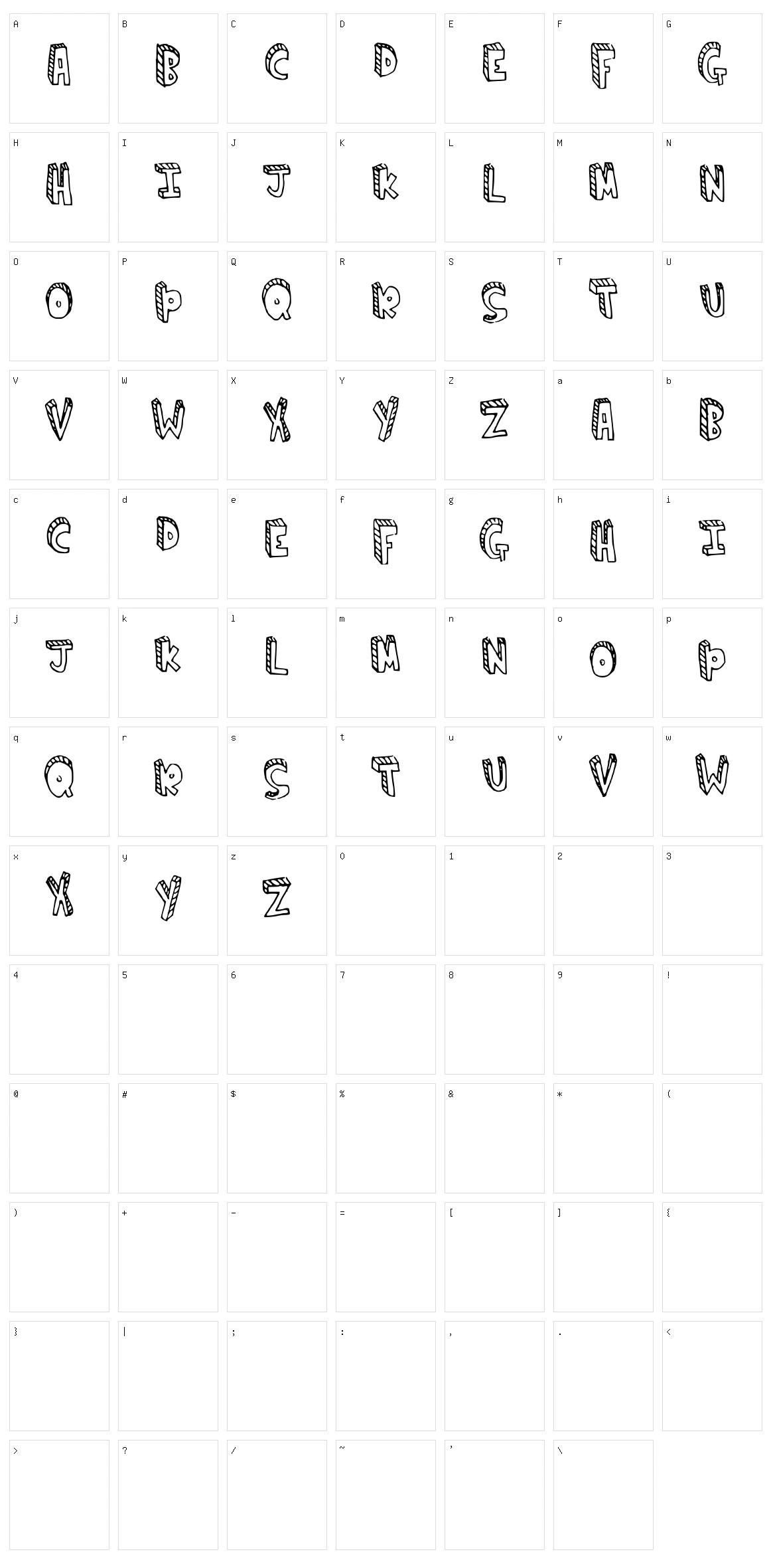 Climb the ladder Character Set