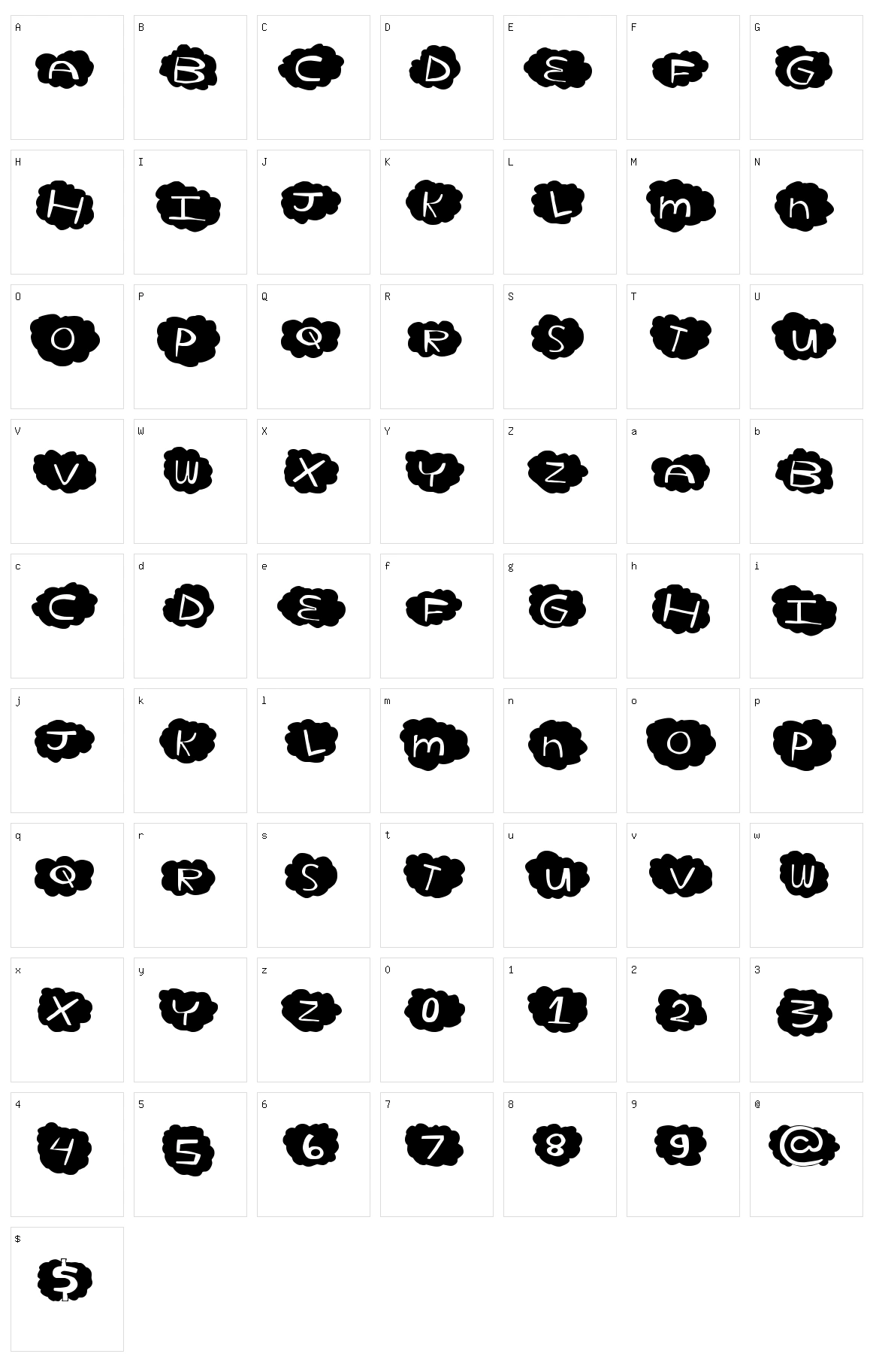 Cloud Home Character Set