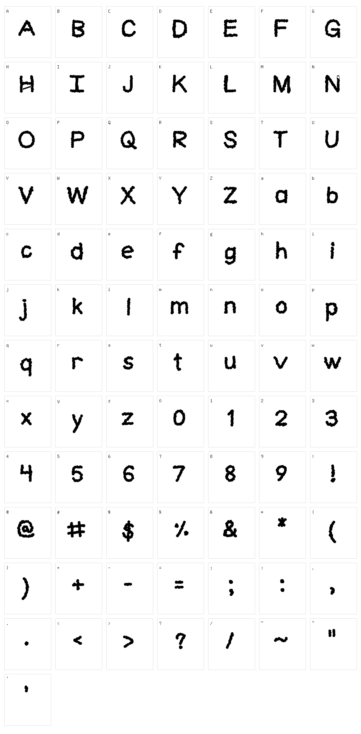 Cloudlike Character Set