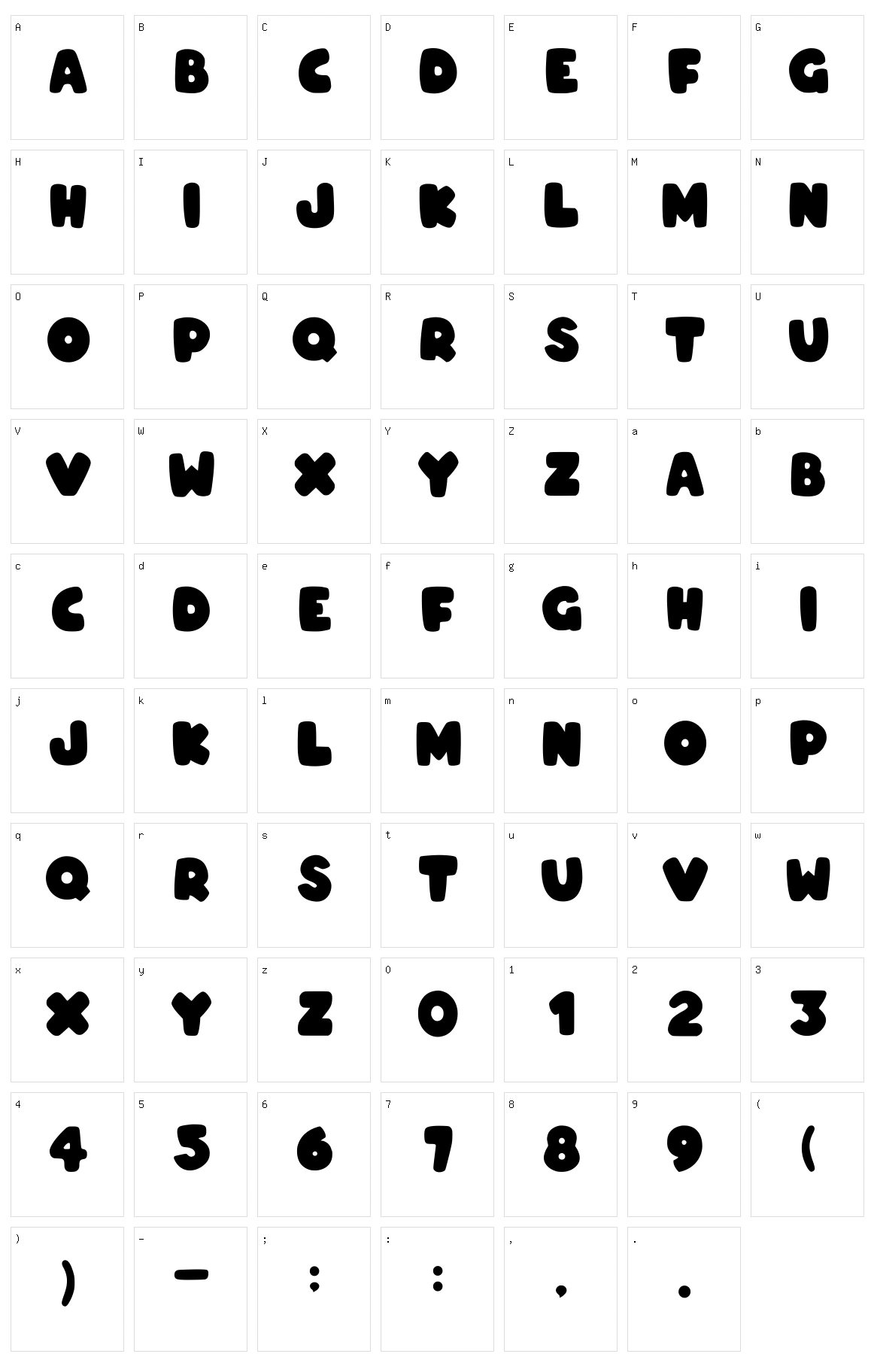 Coco Bubble Character Set