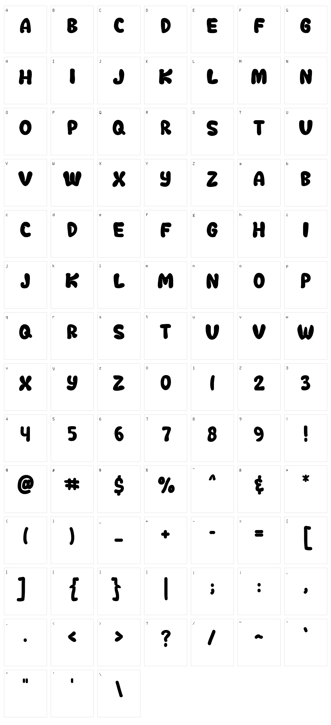 Cocola Character Set