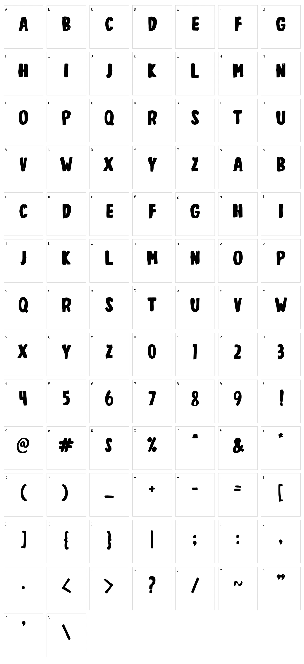 Coconut House Character Set