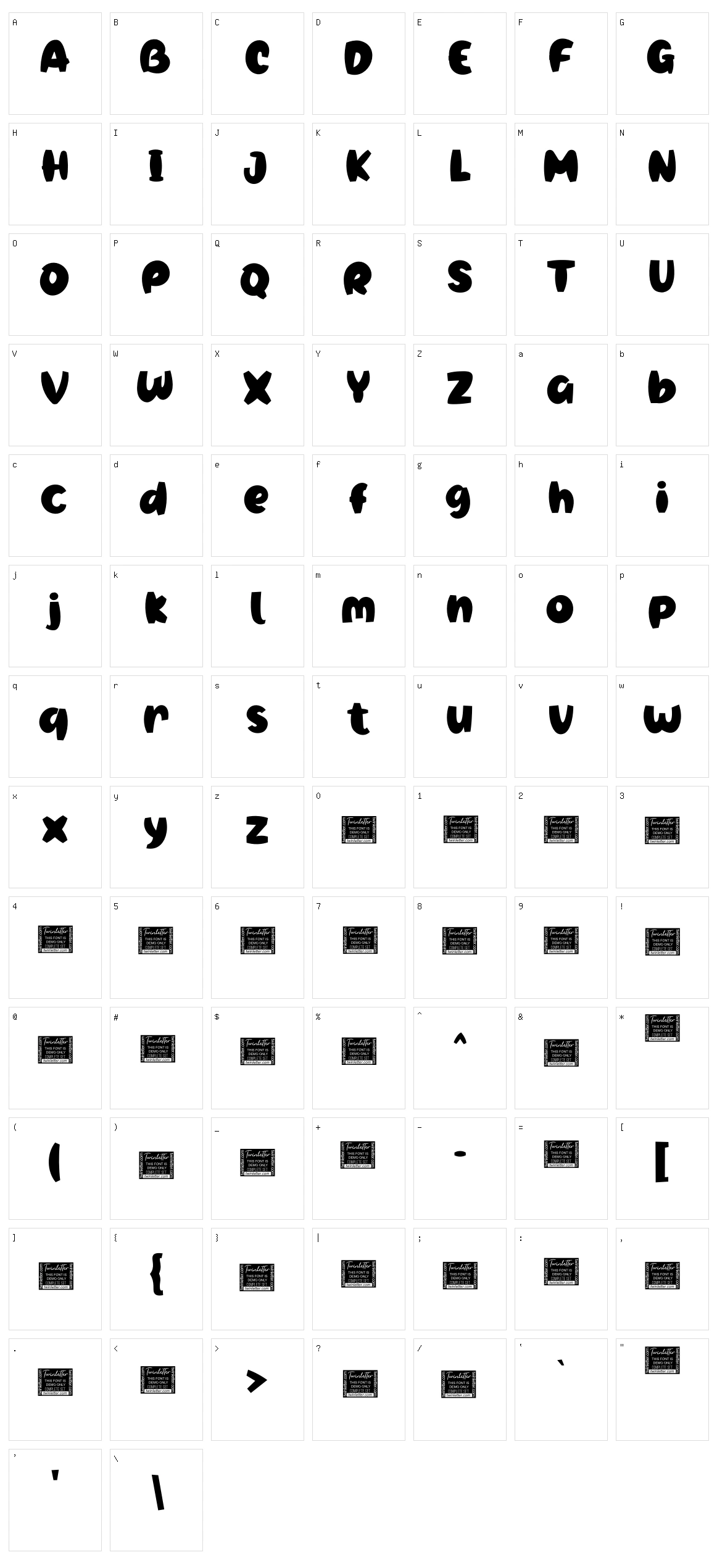 Cogeen Character Set