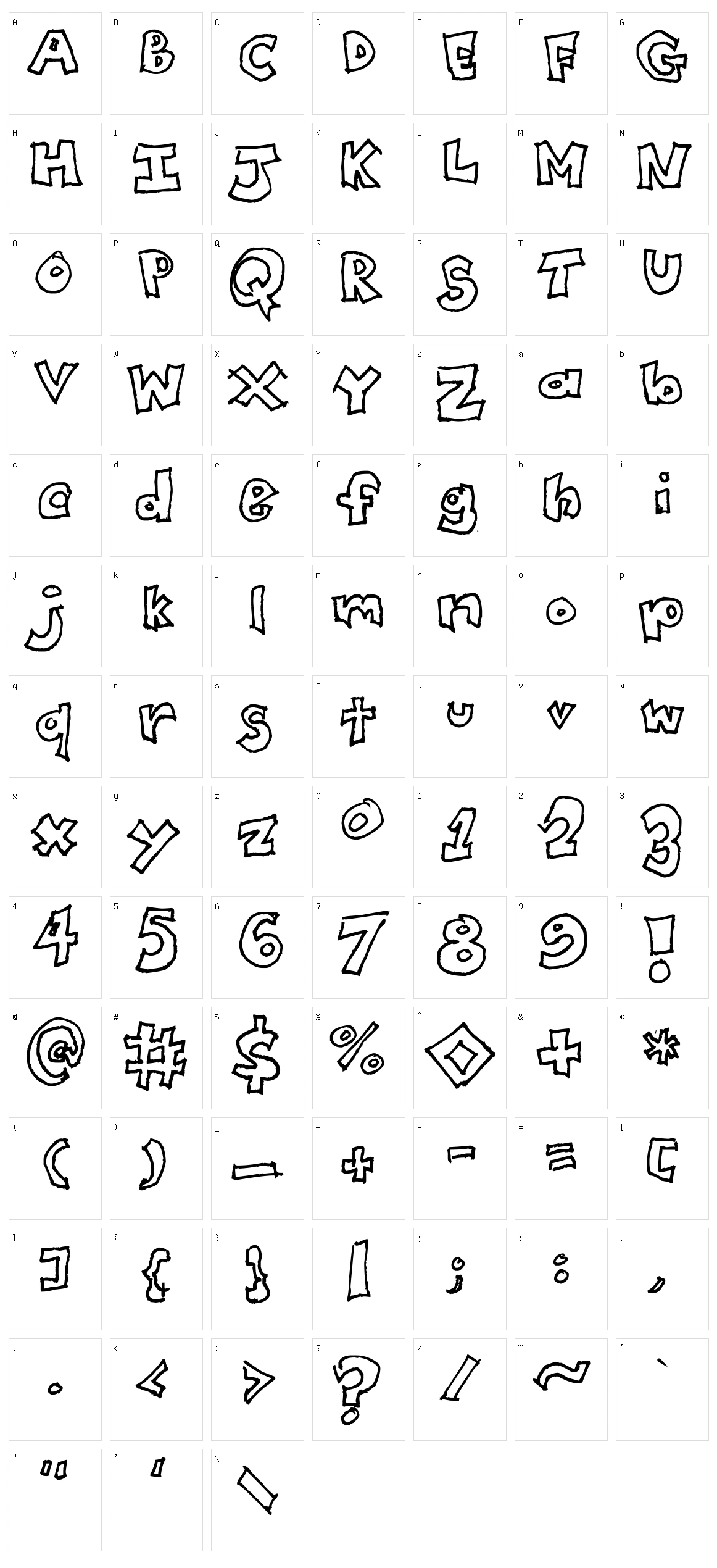 College RA Character Set