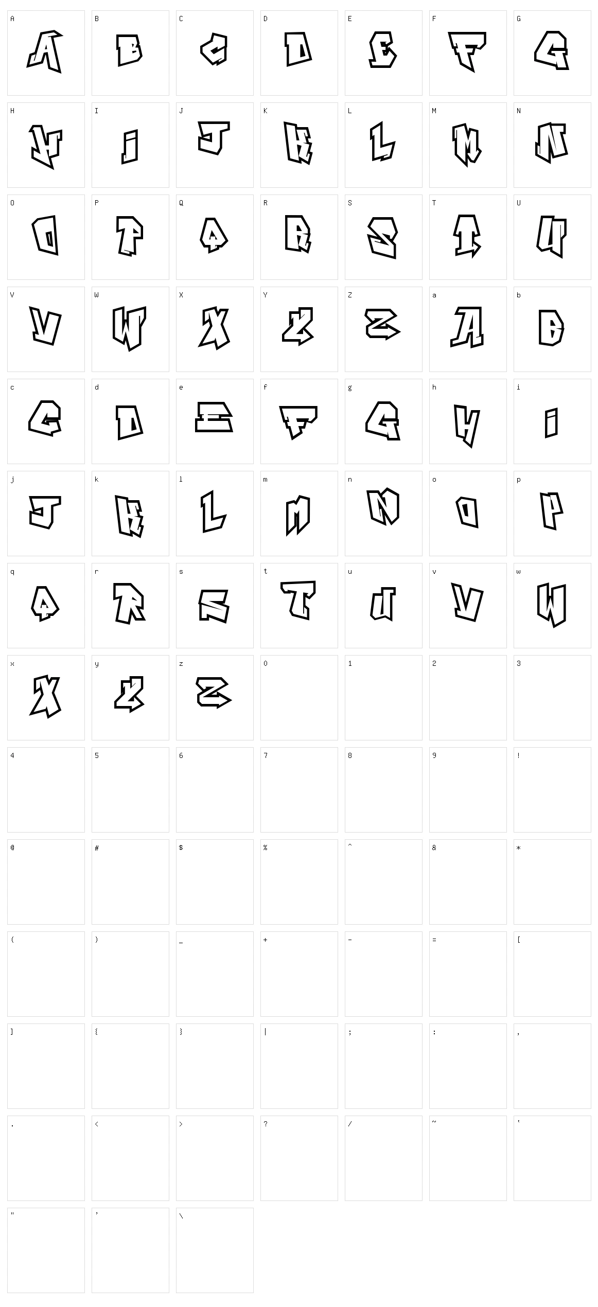 Alphabet City Character Set