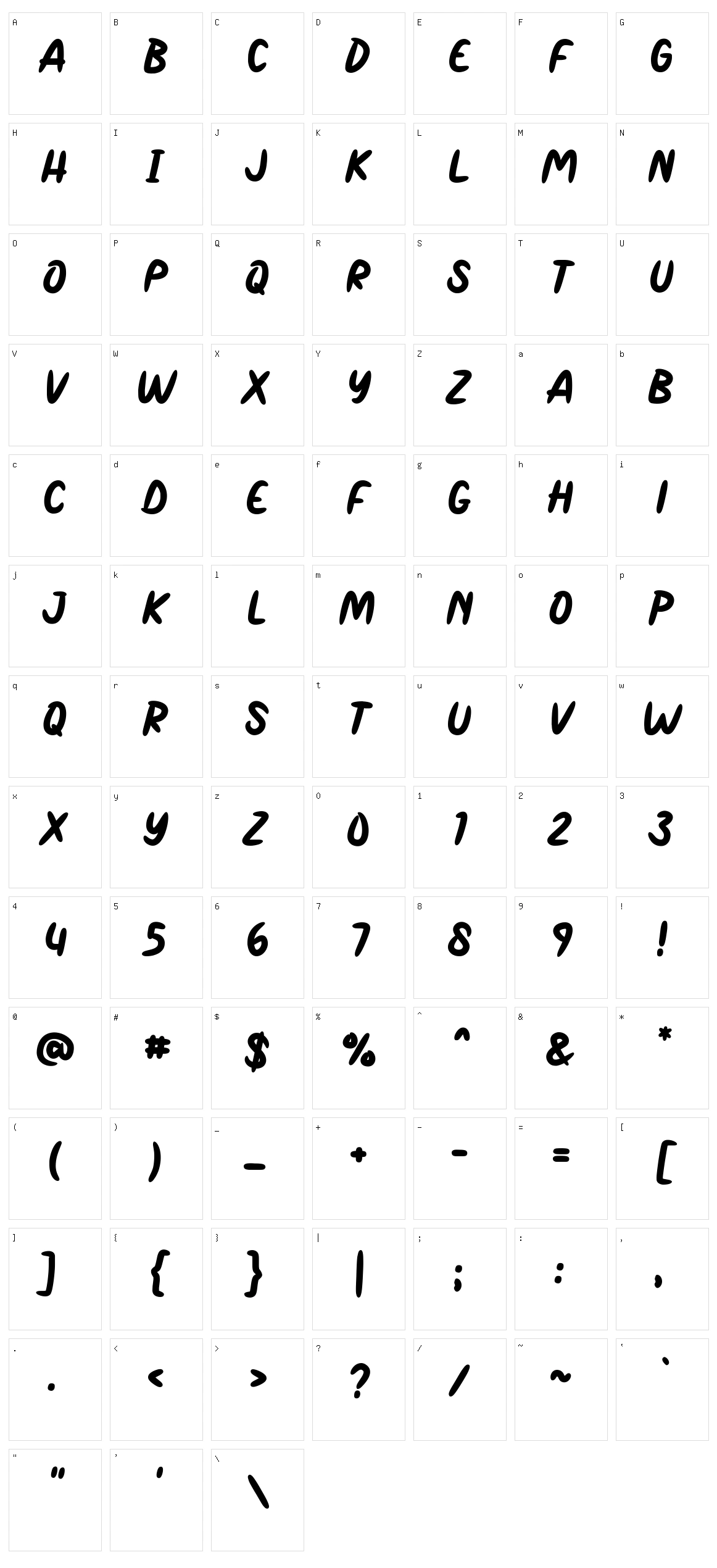 Comico Character Set