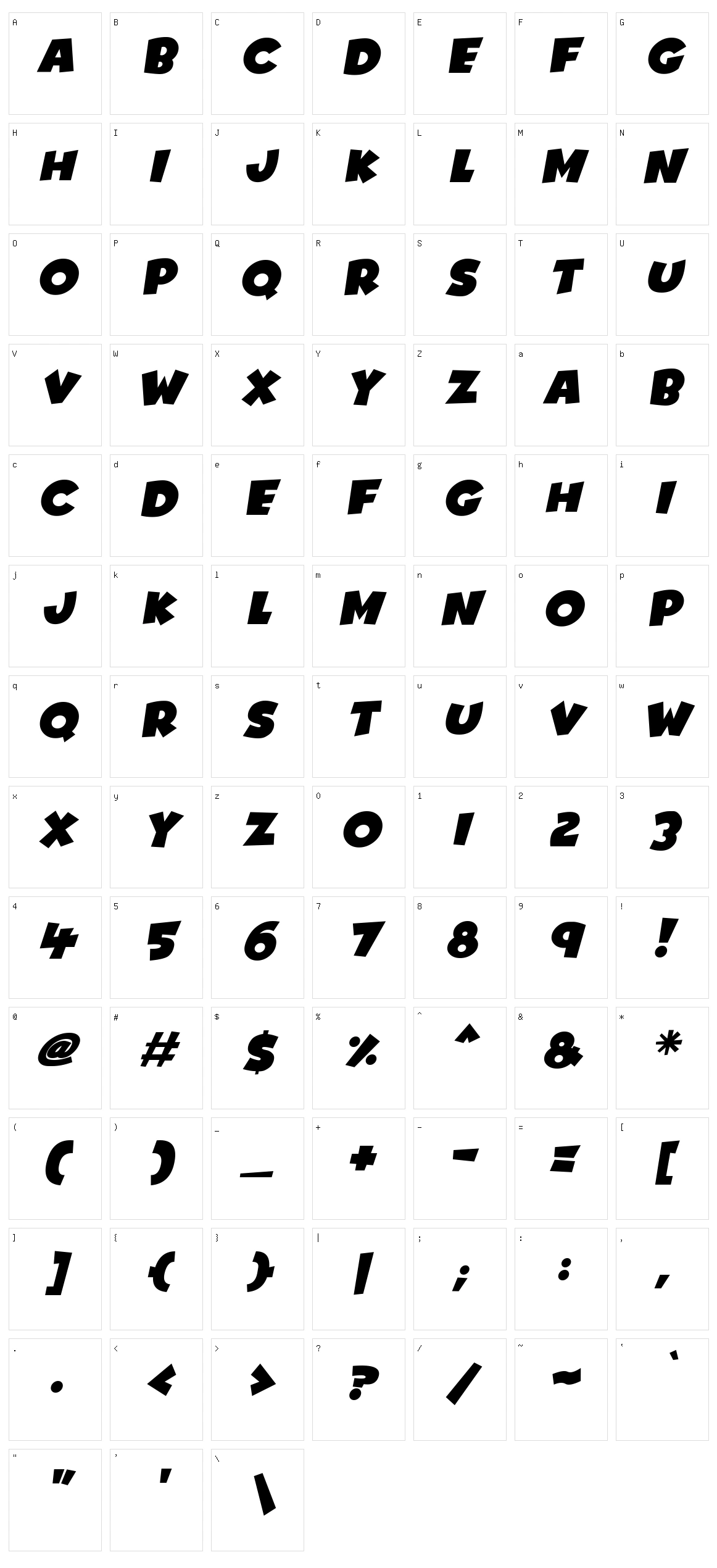 Comics Deluxe Character Set