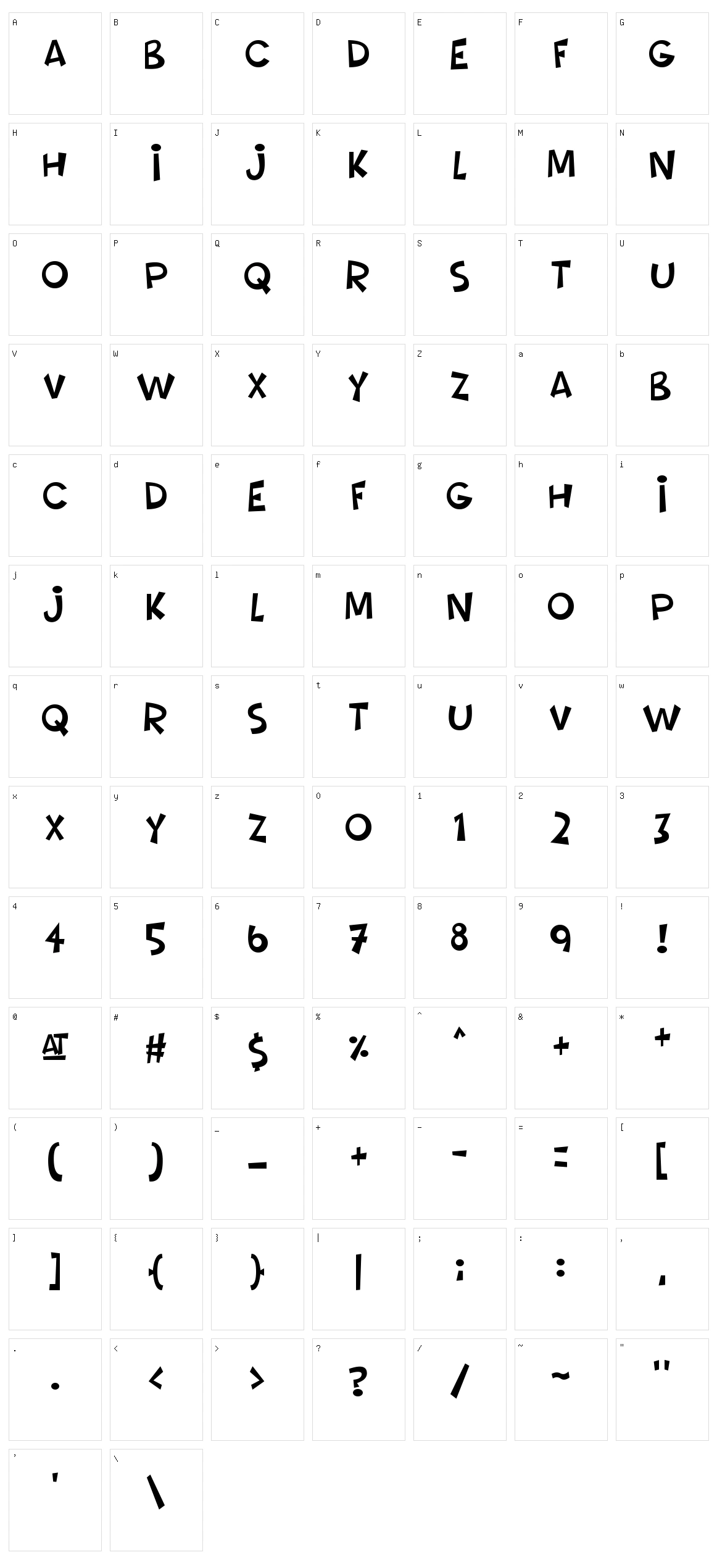 Comictastic Character Set
