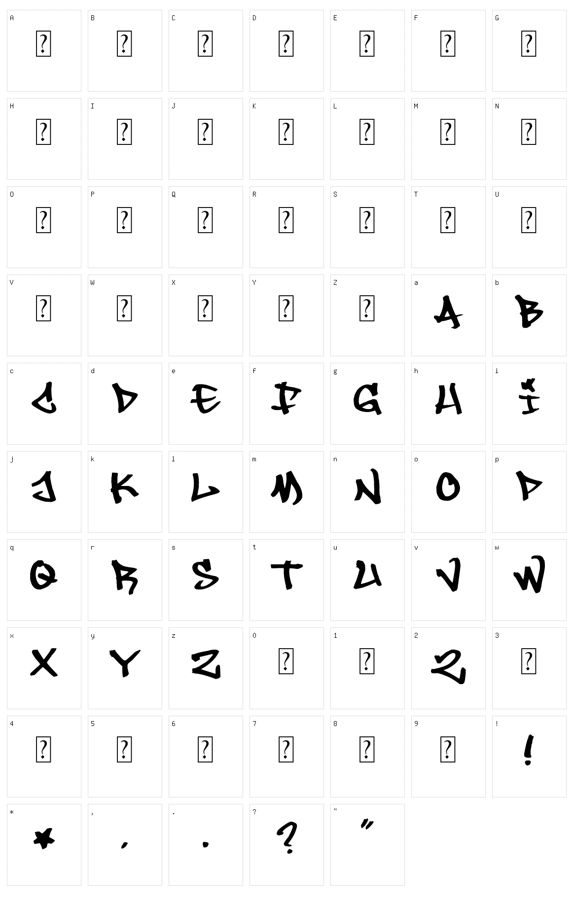Whoa!2 Character Set
