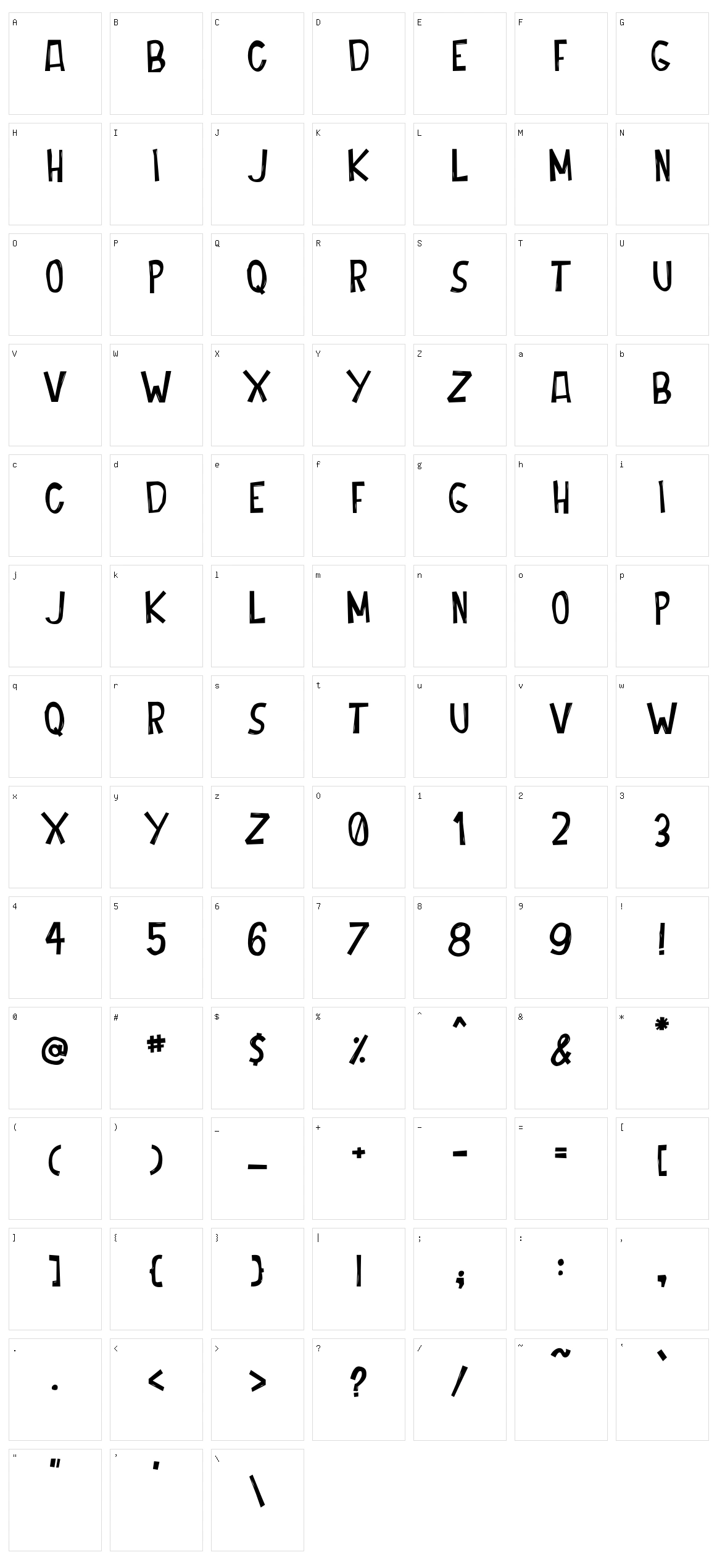 Cordenilo Character Set