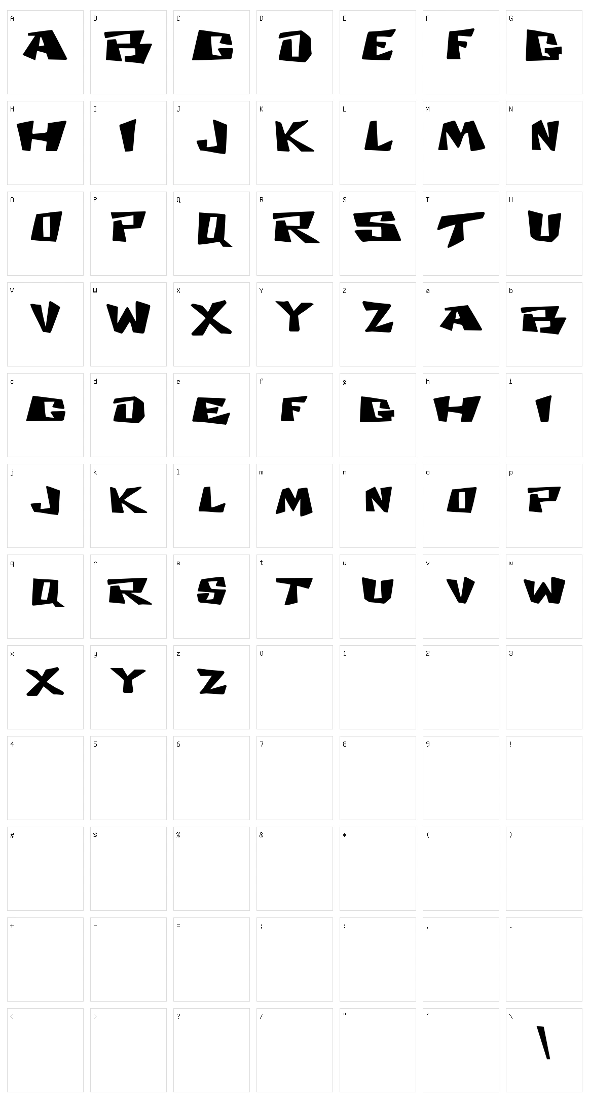 Cosmic Dude Character Set