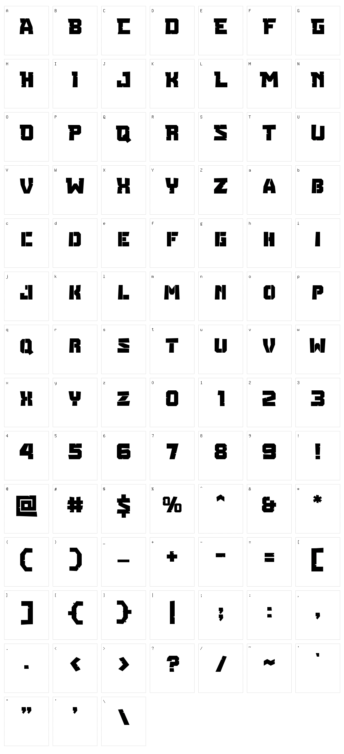 Cougar Character Set