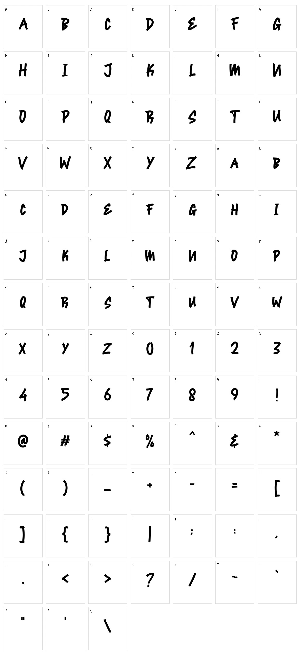 Spooky Brush Character Set