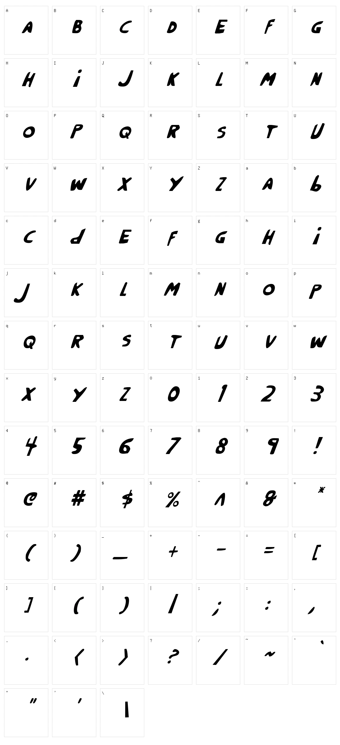 Crappity Crap Crap Character Set