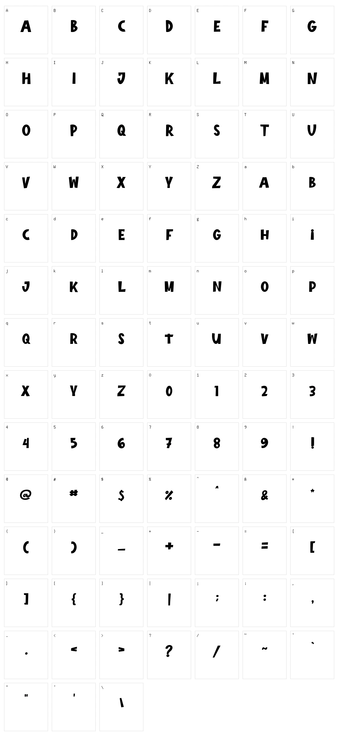 Crayonest Character Set