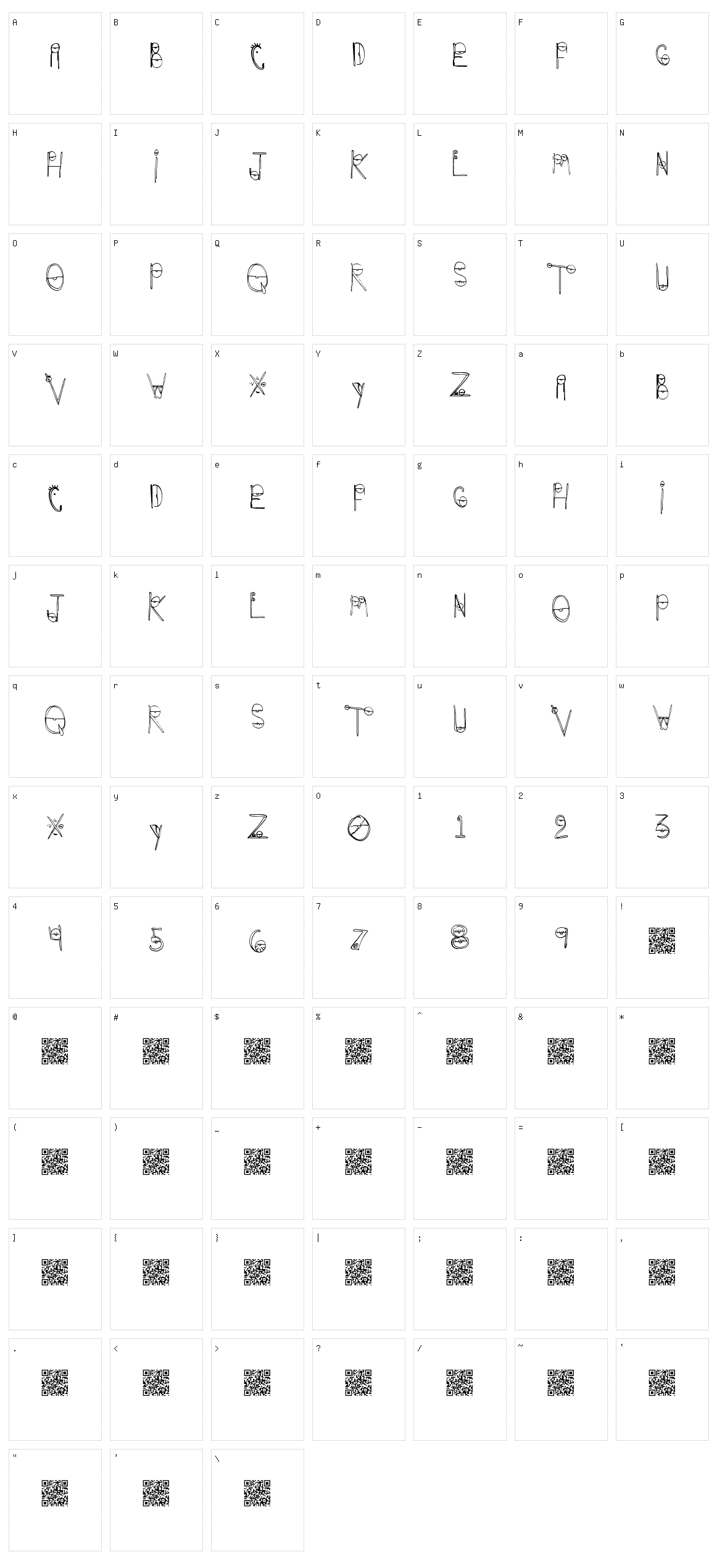 Crazy Eyes Character Set