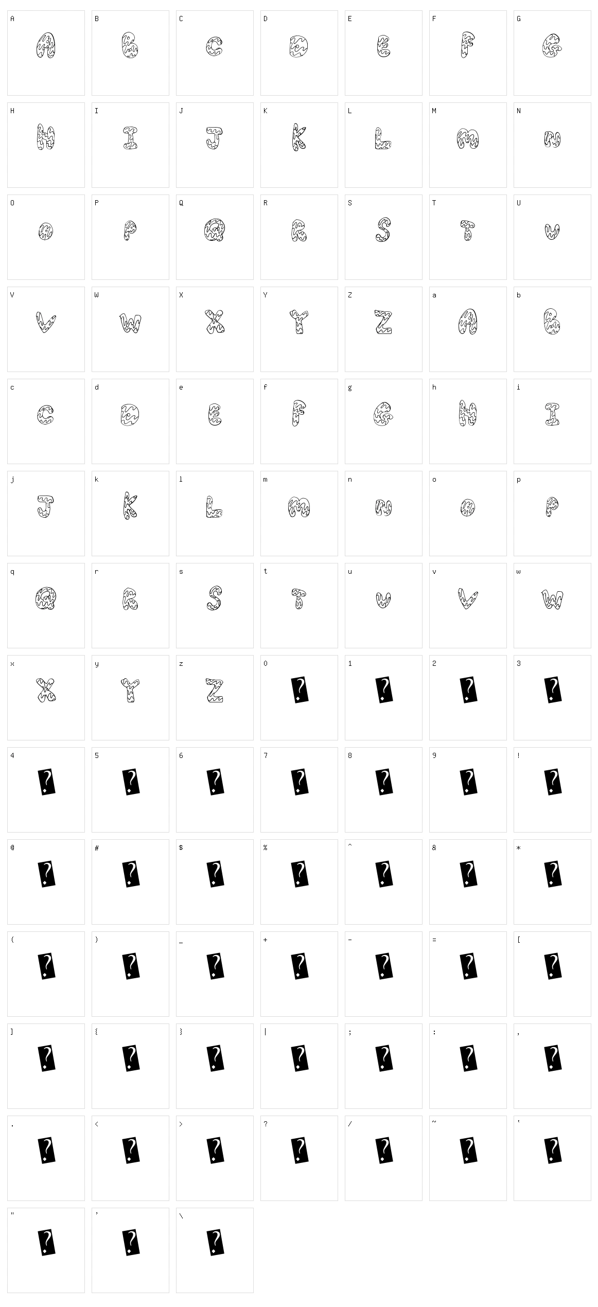 CreamCone Character Set