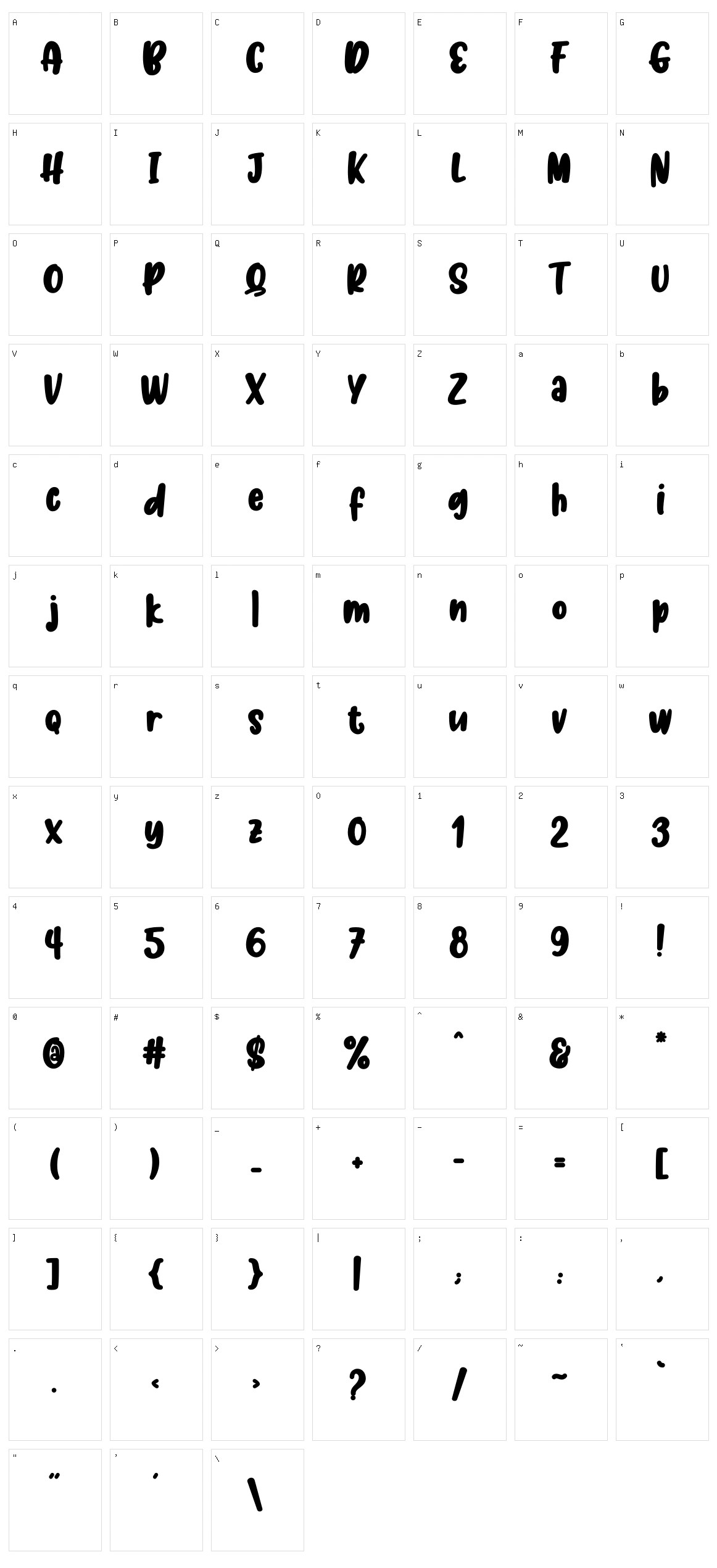 Createland Character Set