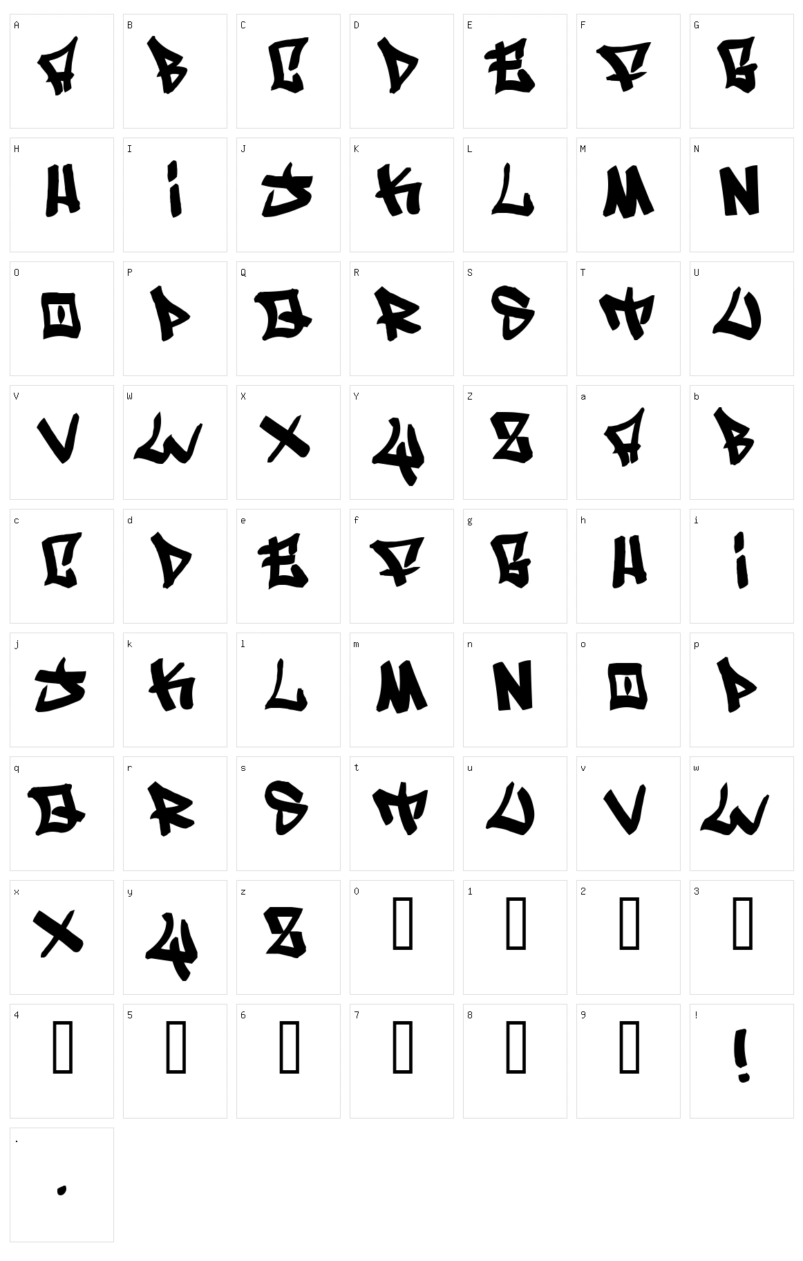 Writers Character Set