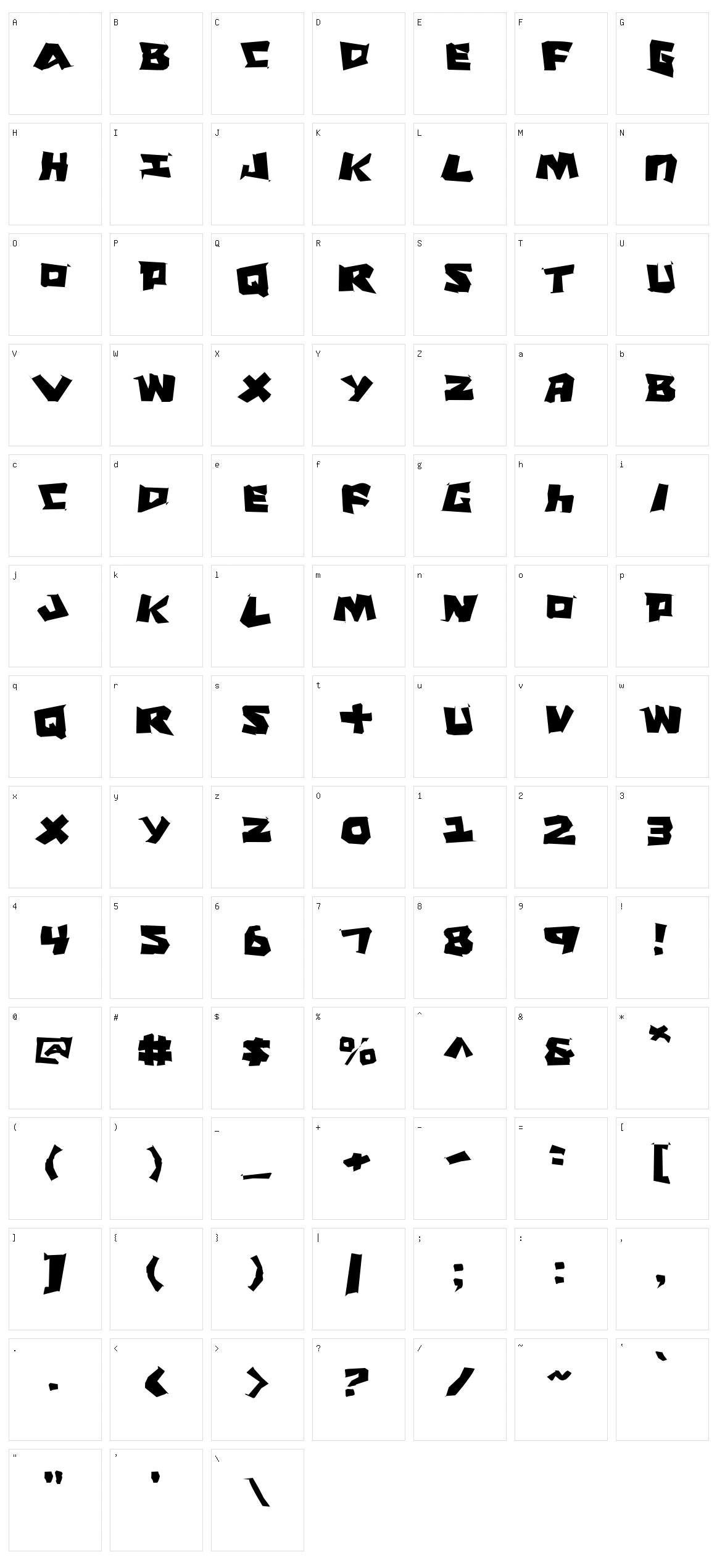 Cro-Magnum Character Set