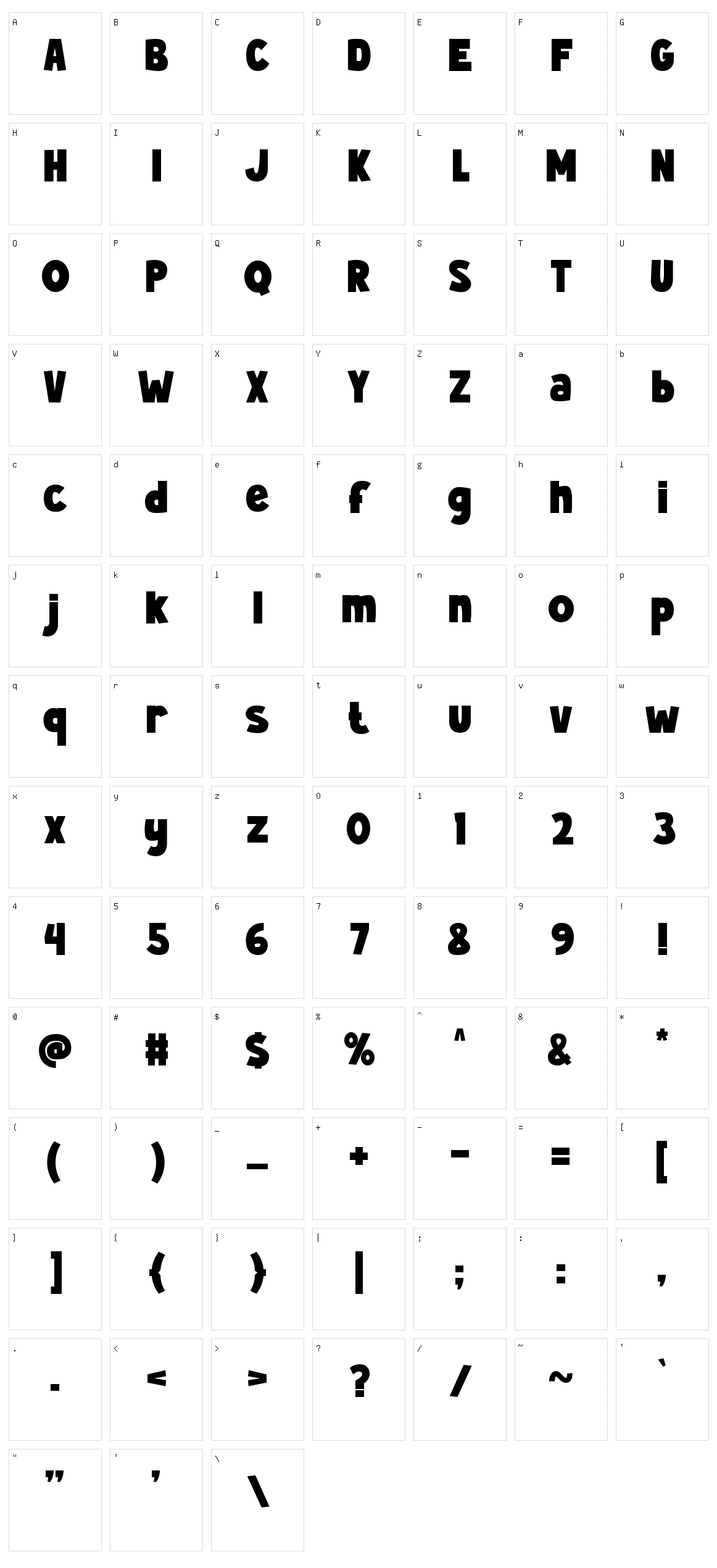 Cronos Kid Character Set