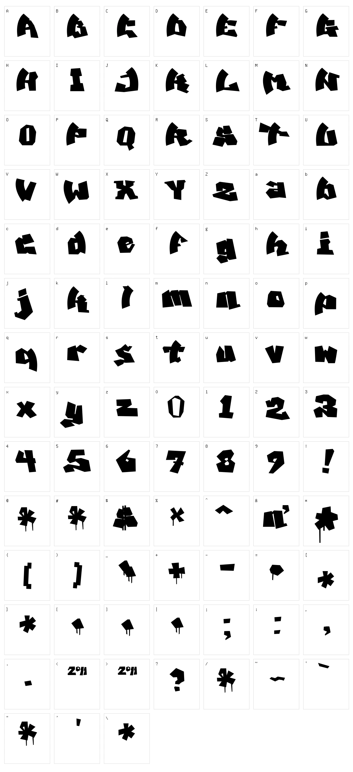 Mawns Graffiti Character Set