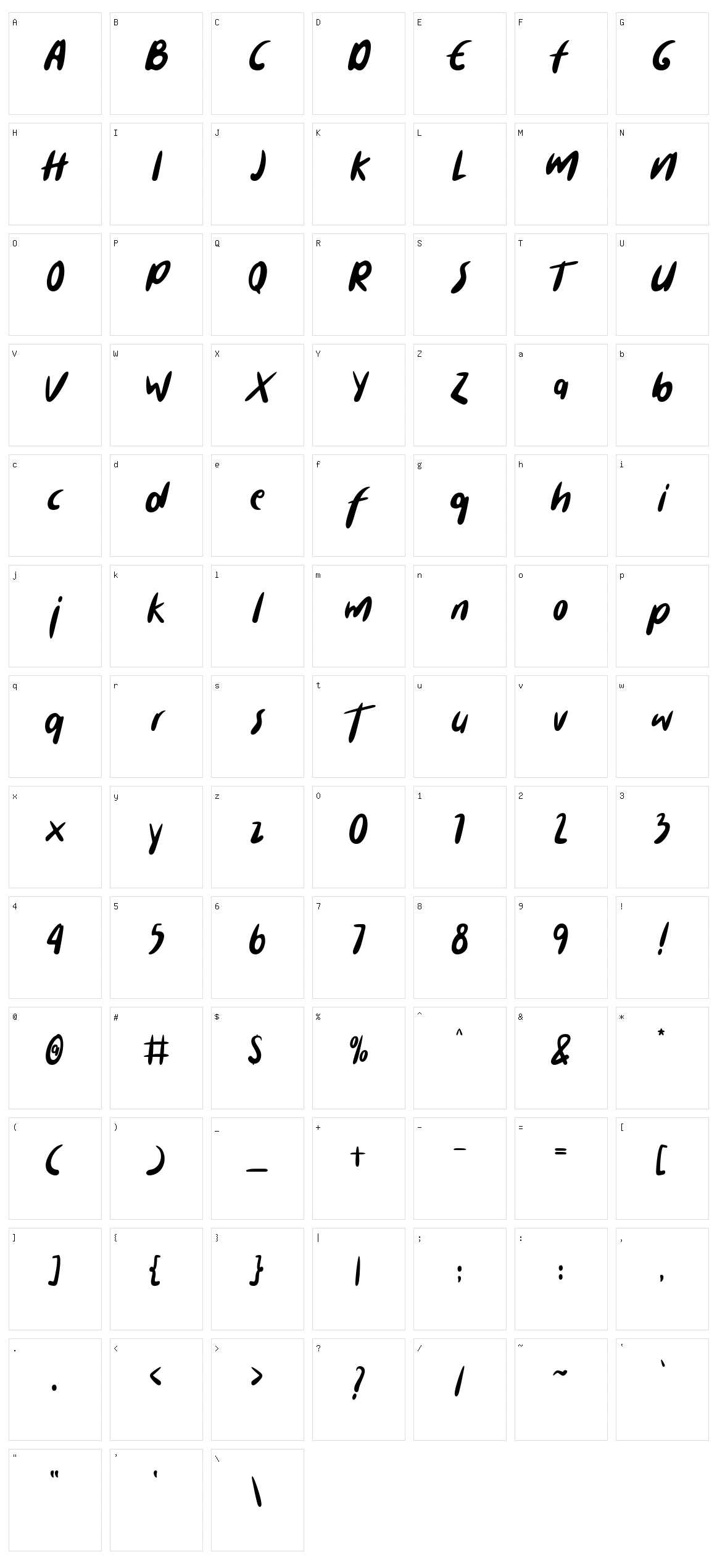 Cuanki Chunky Character Set