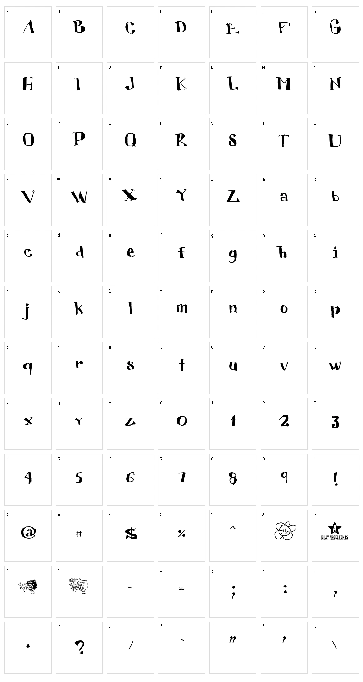 Cubiculo Gallery Character Set