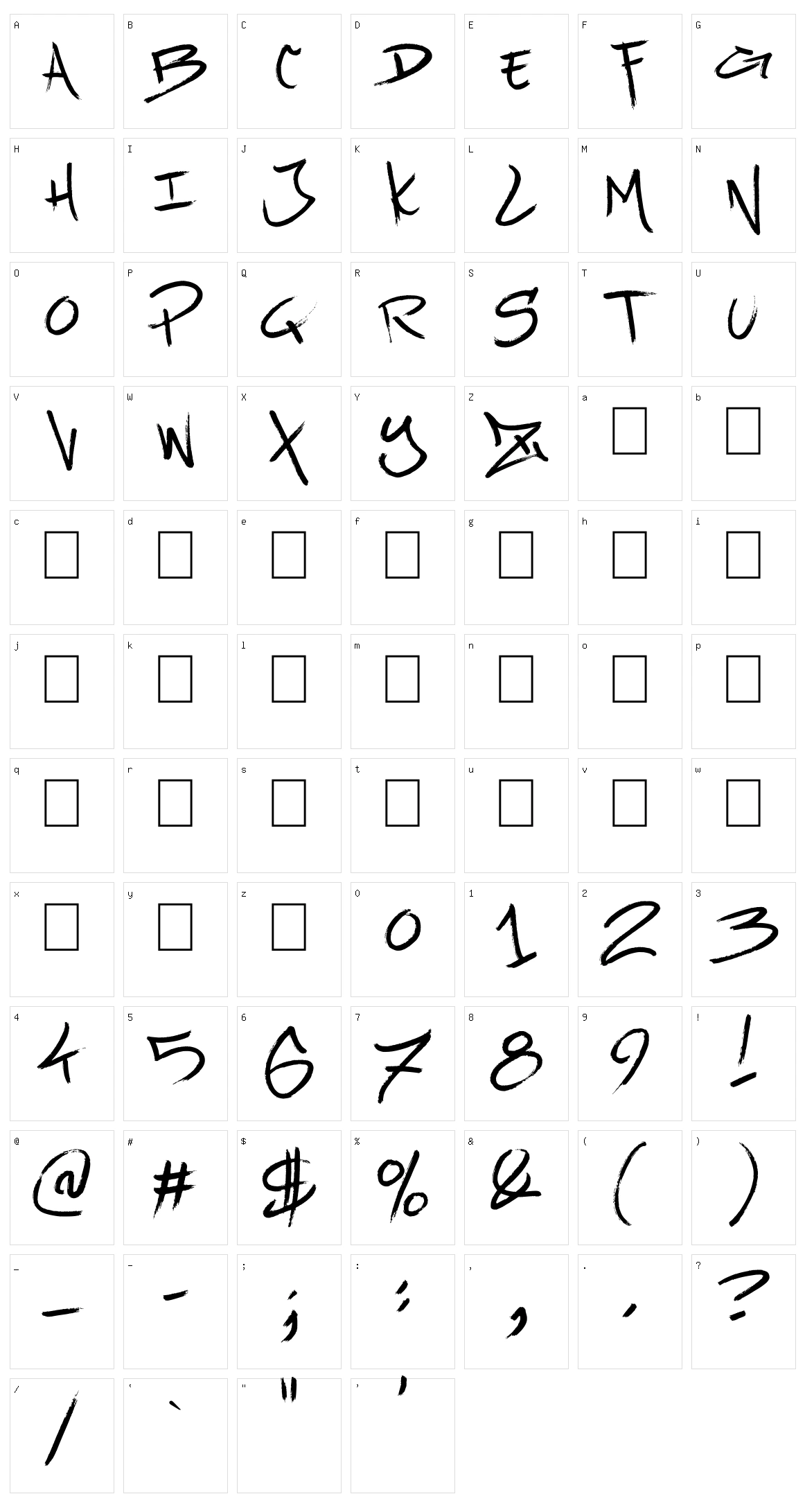 Urban Brush Zone Character Set
