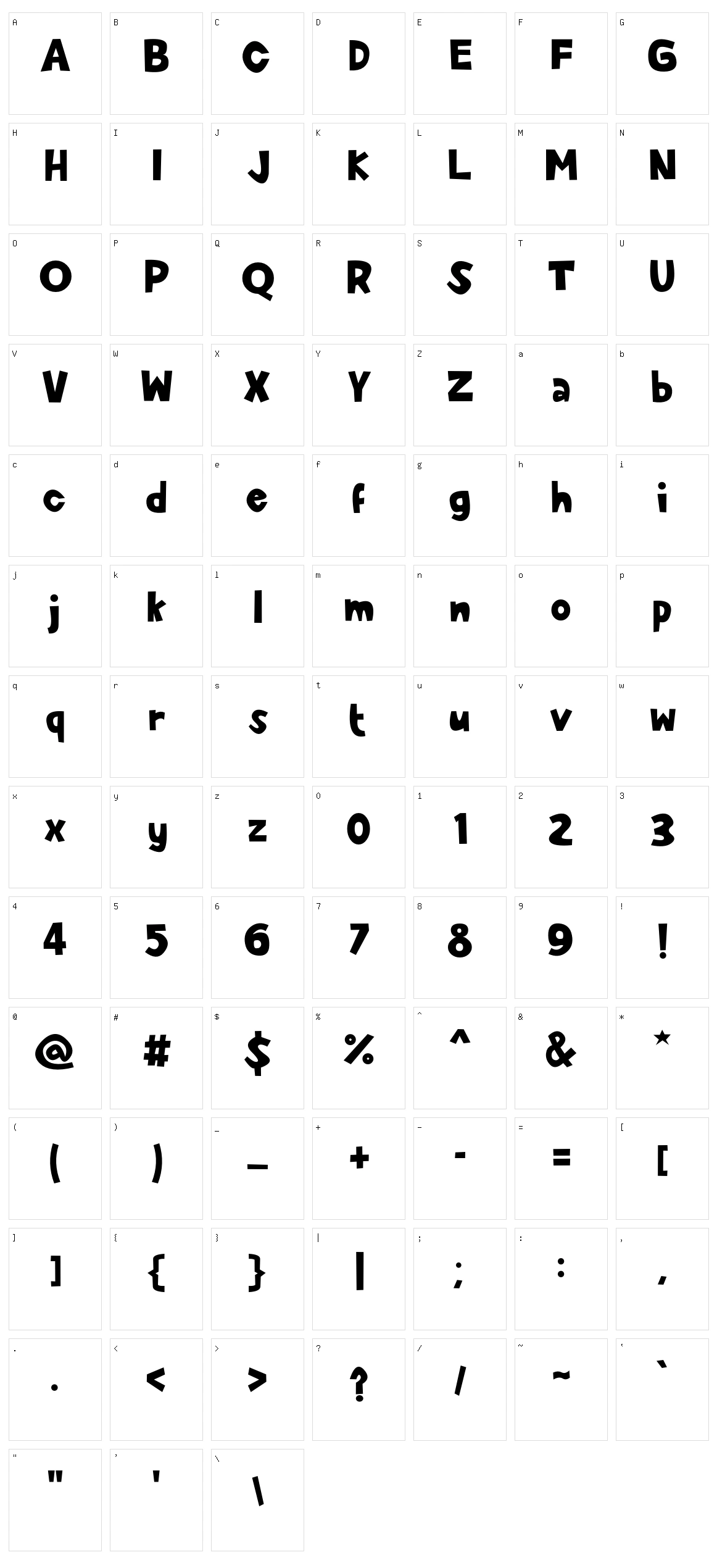 Cute Enung Character Set