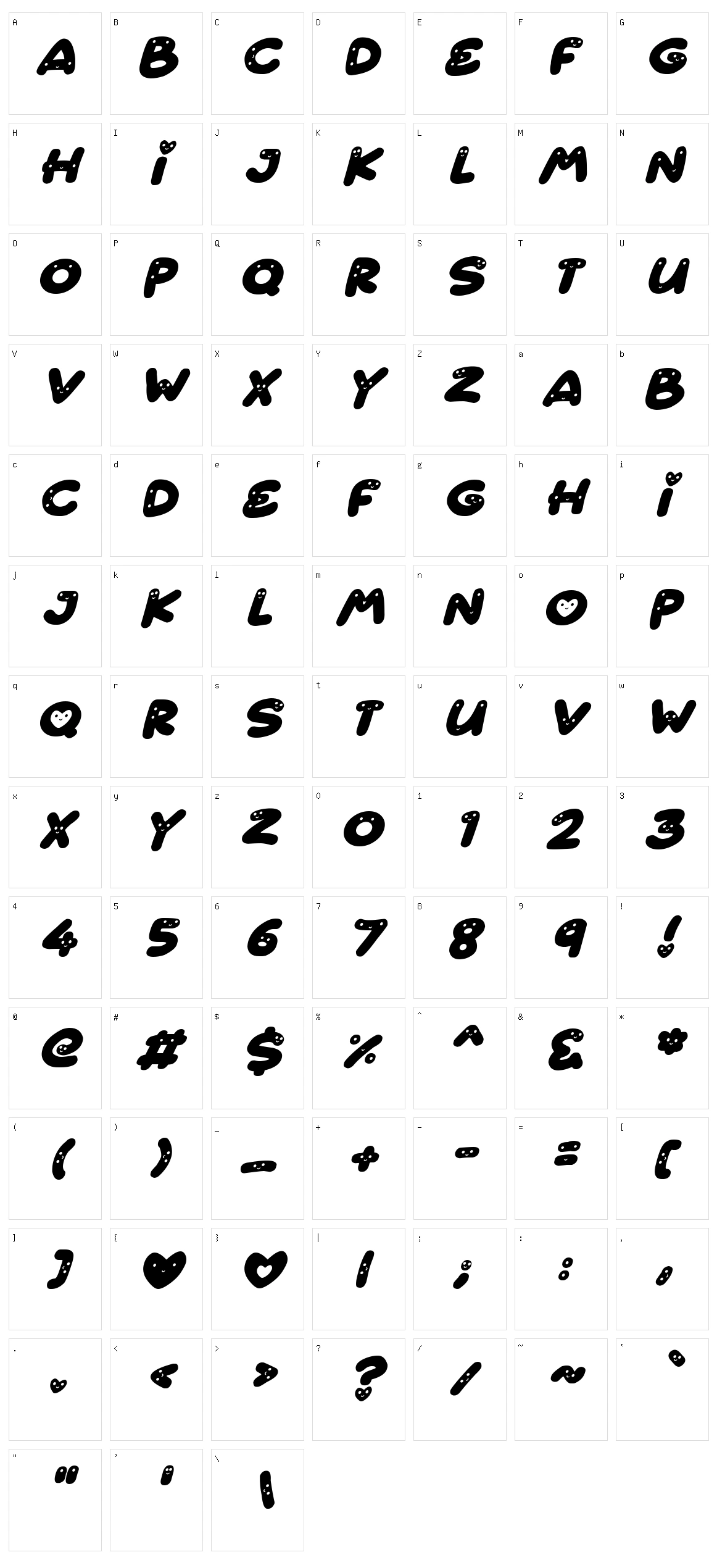 Cutest Things Character Set