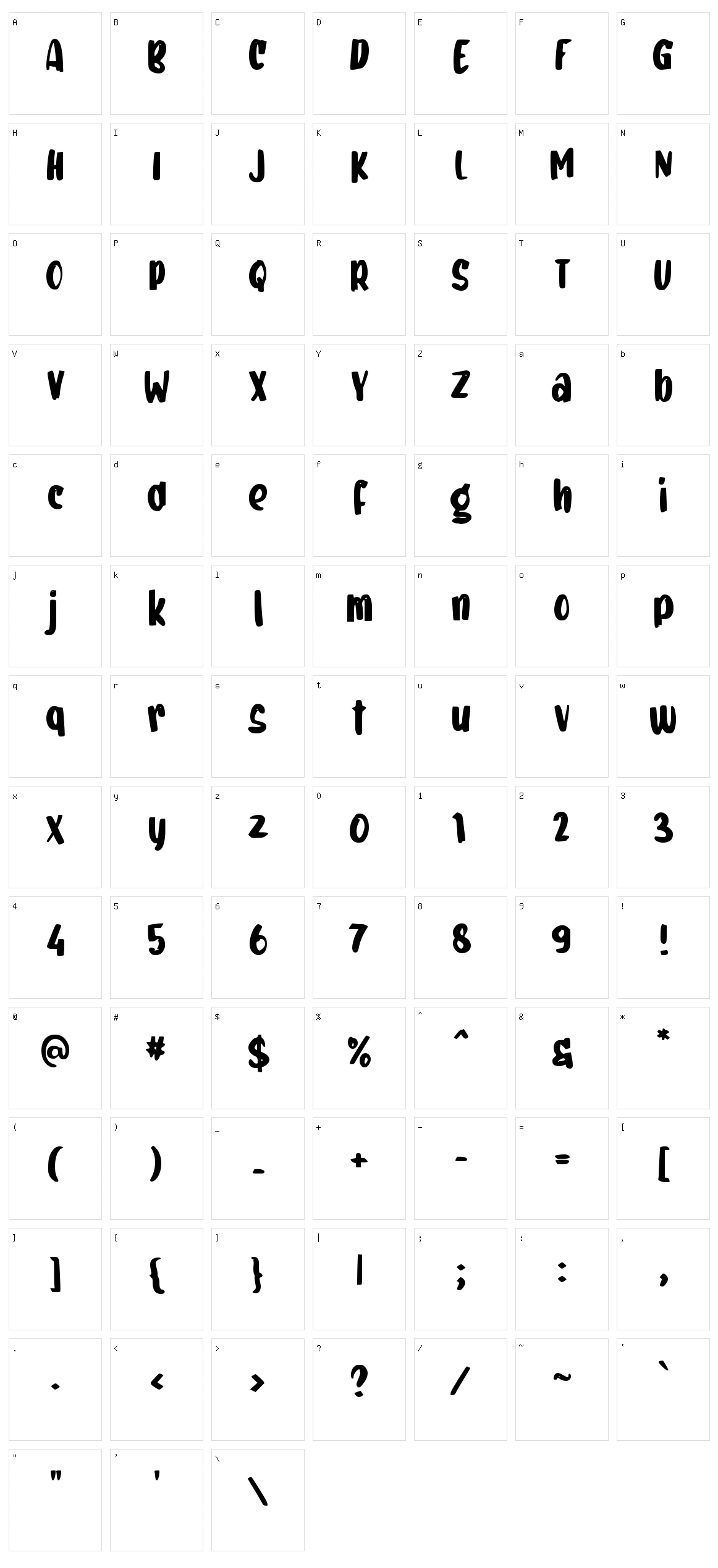 d Disikno Character Set