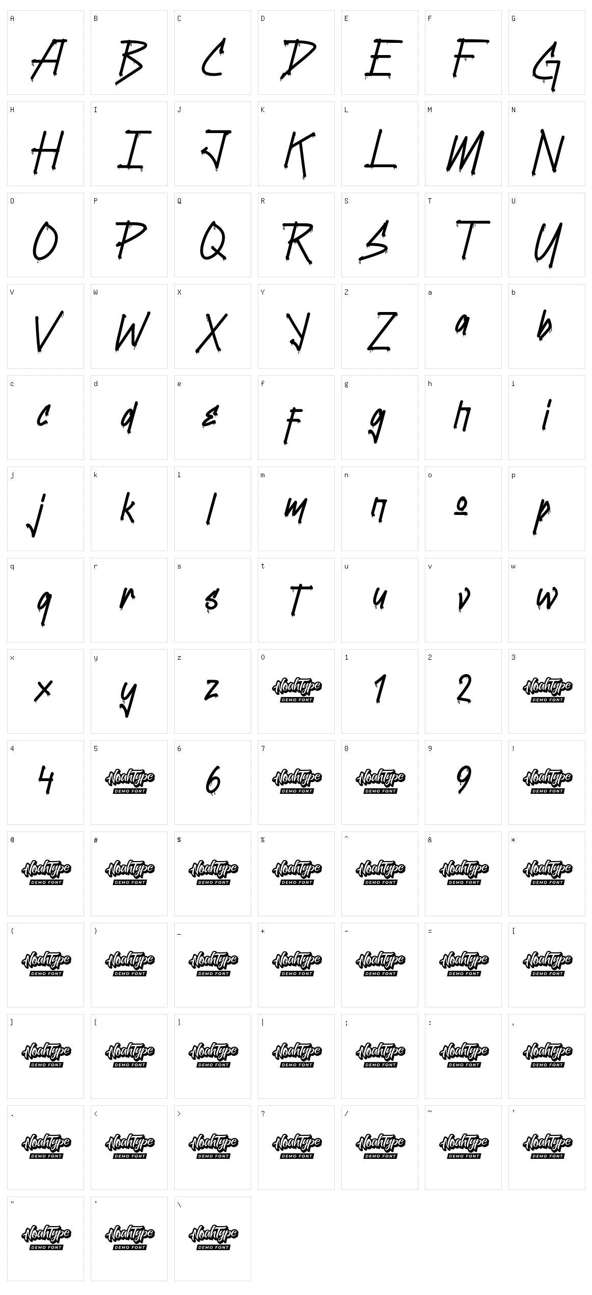 Sterous Character Set