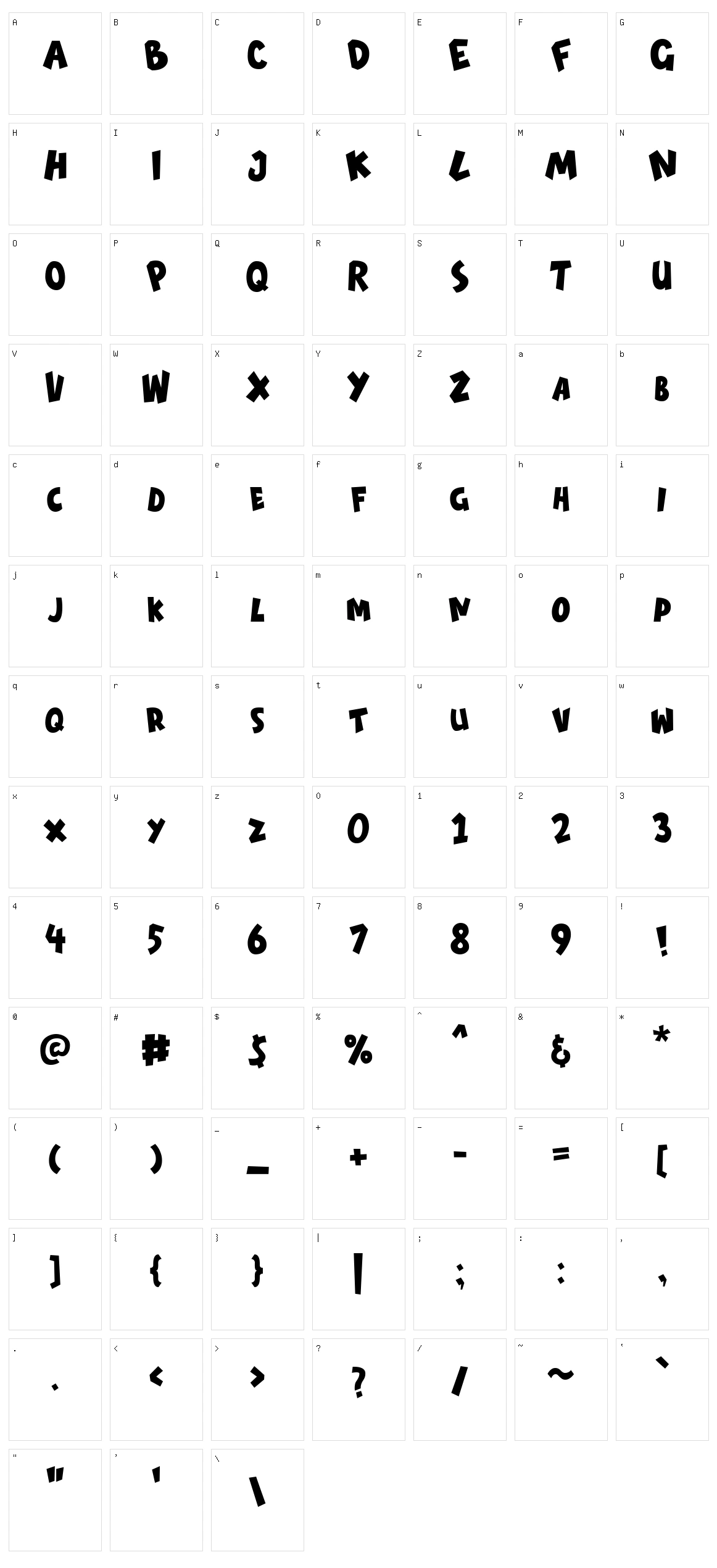 Daily Hours Character Set