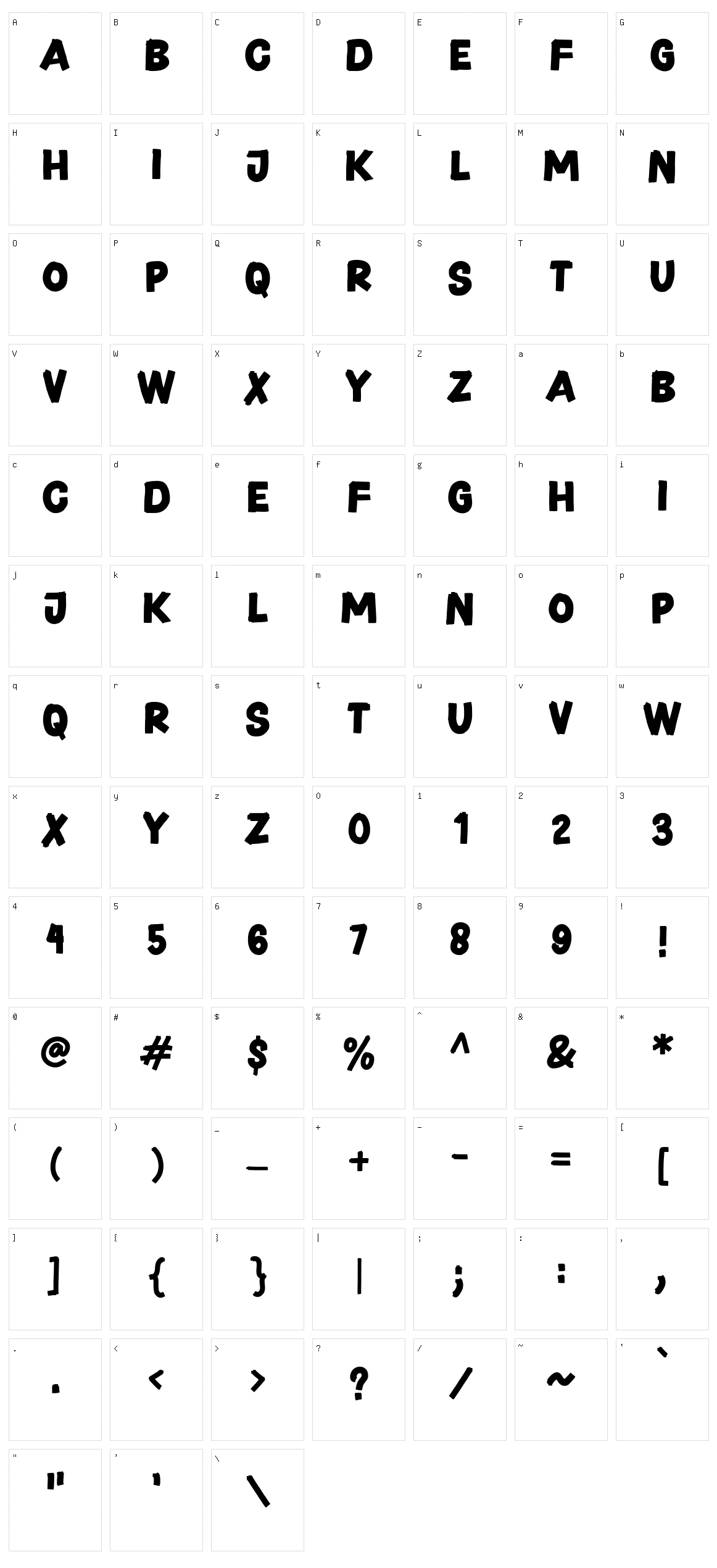 Daily Spark Sans Character Set