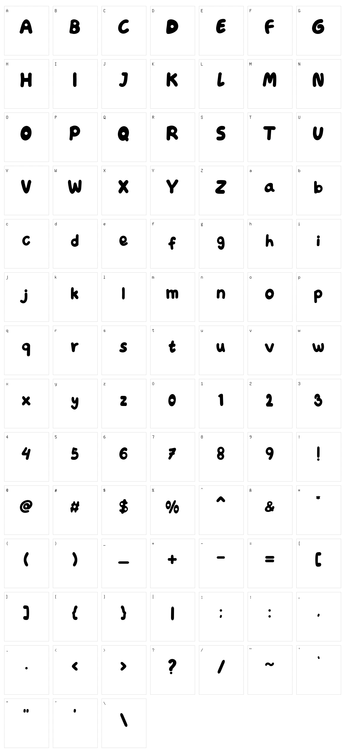 Dantic Character Set