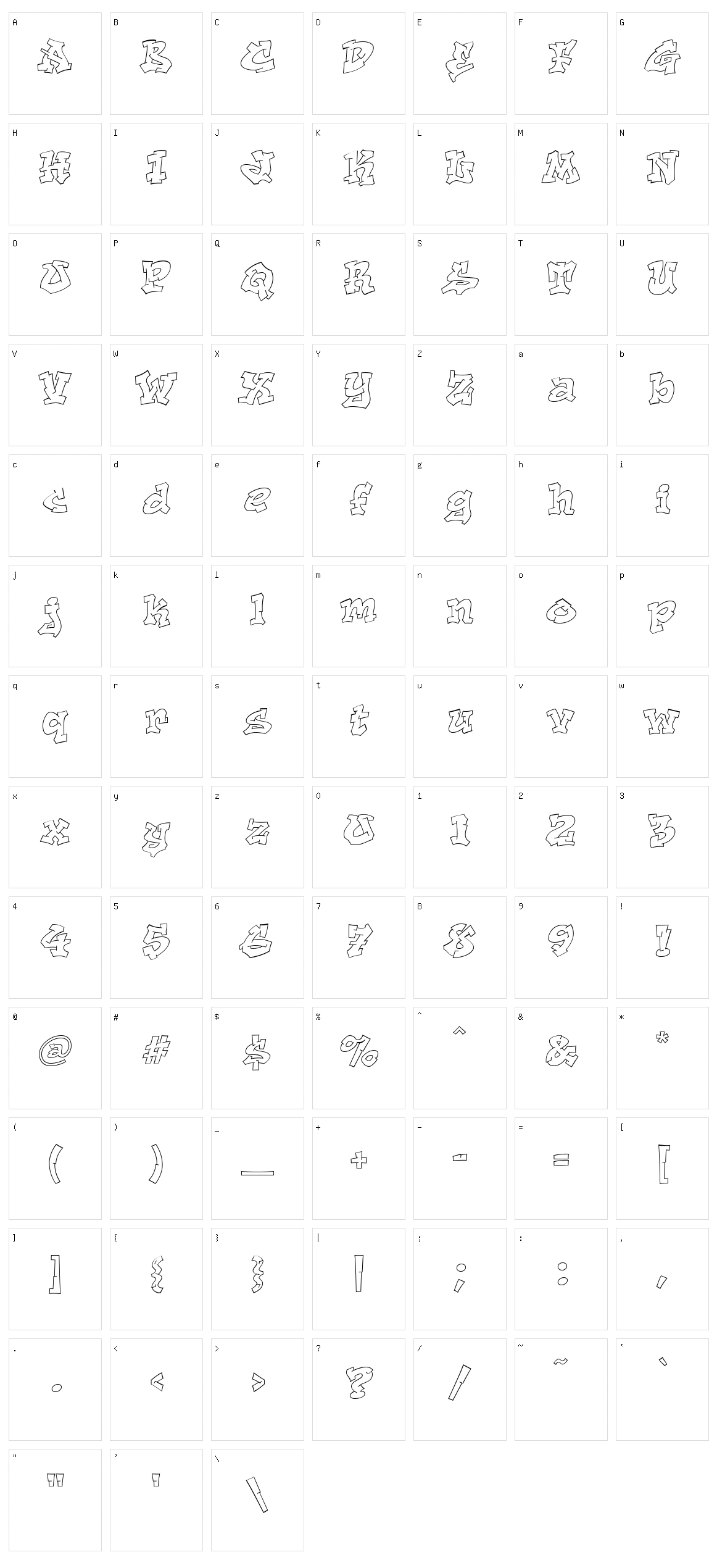 Aerosol Character Set