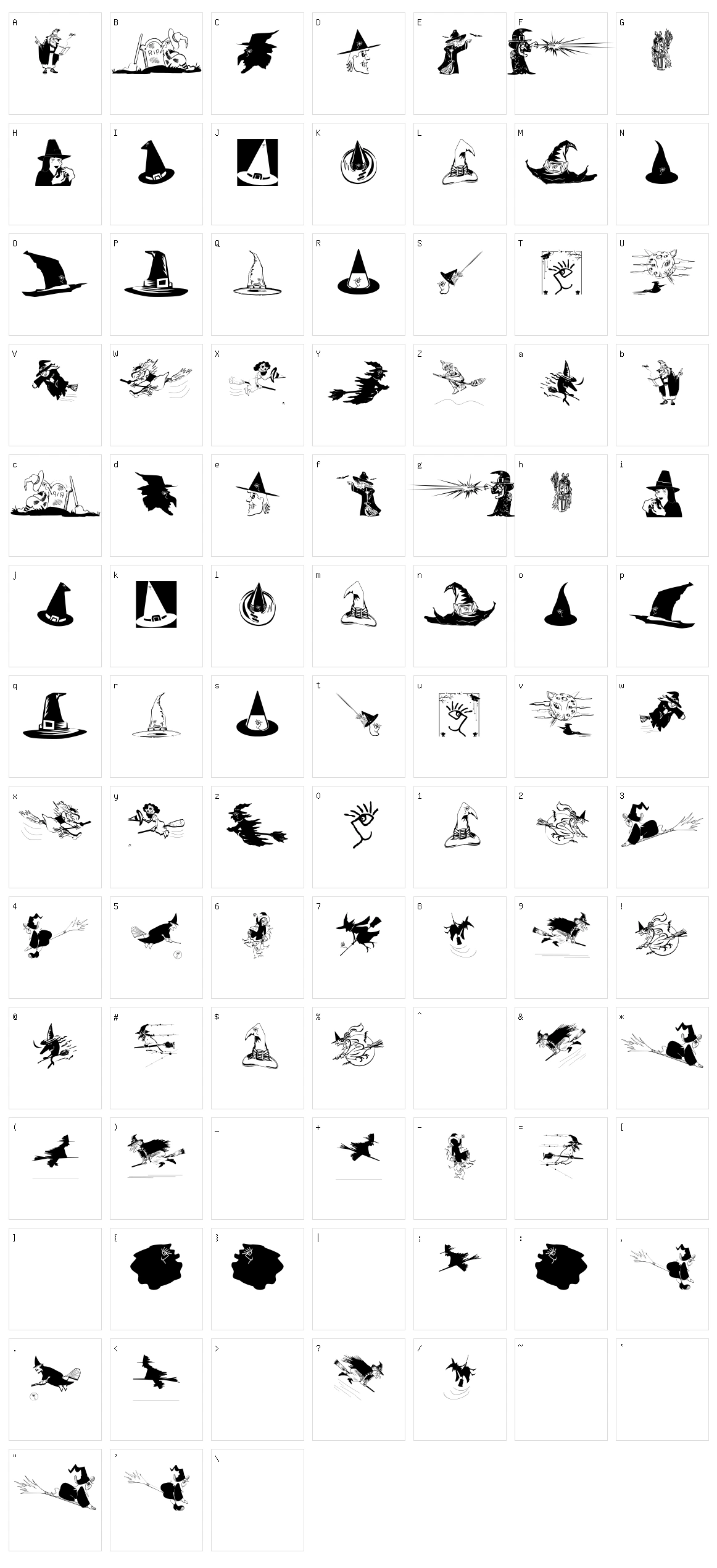 Witches Stuff Character Set