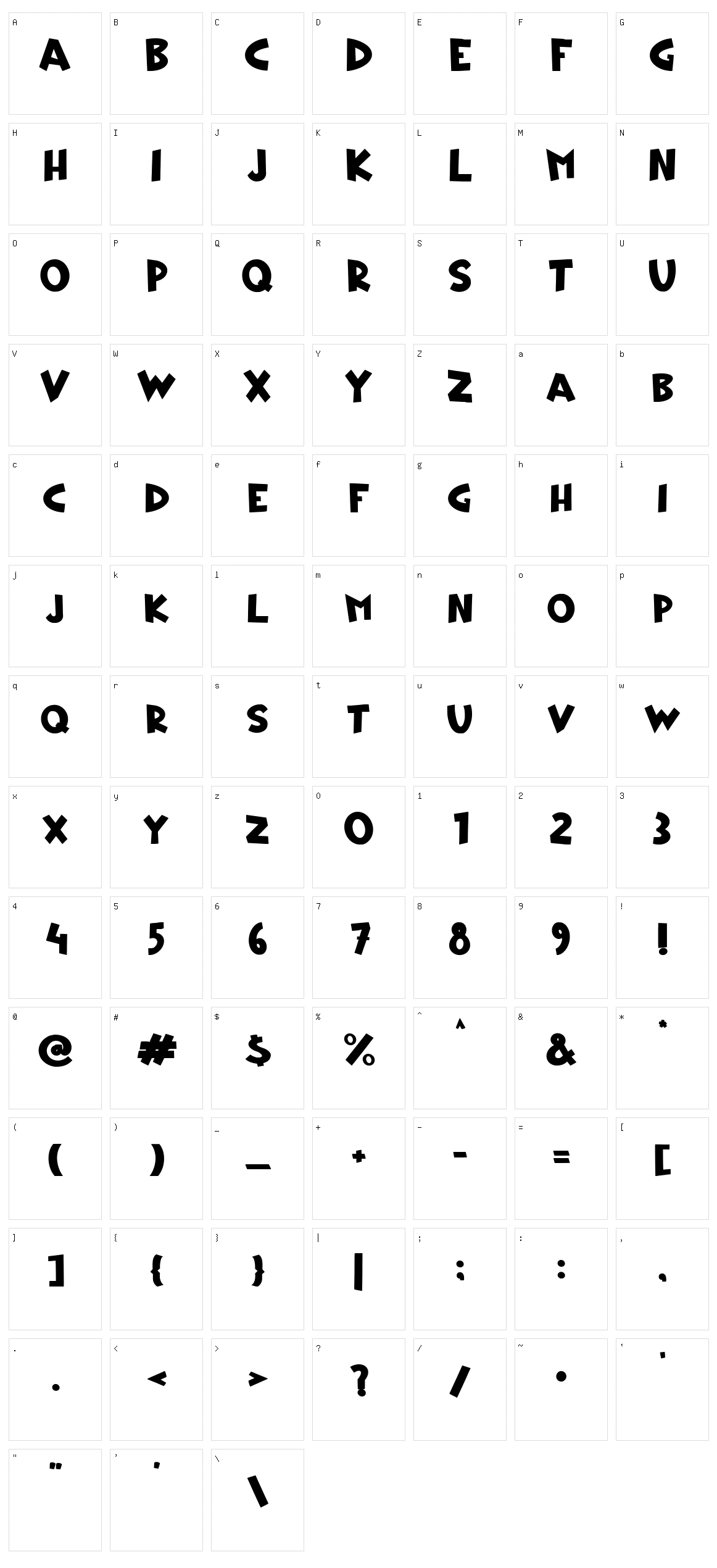 Dark Flame Character Set