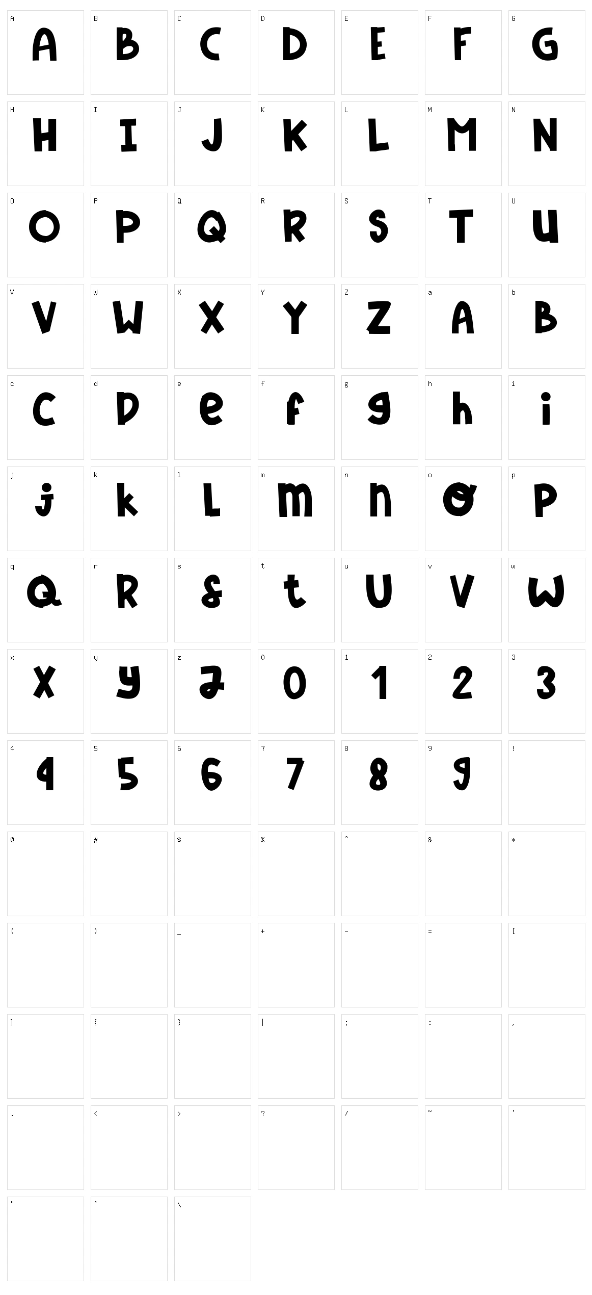 Dark Sky Character Set