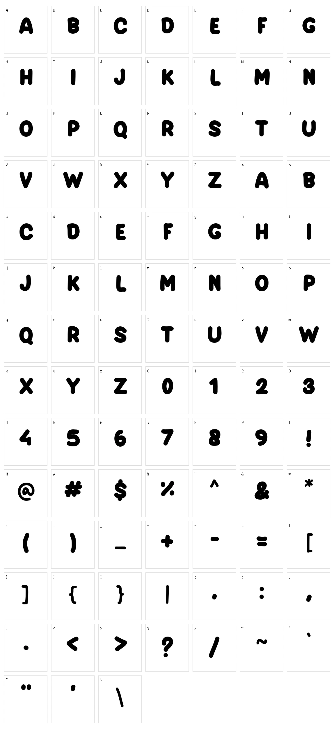 Daysans Character Set