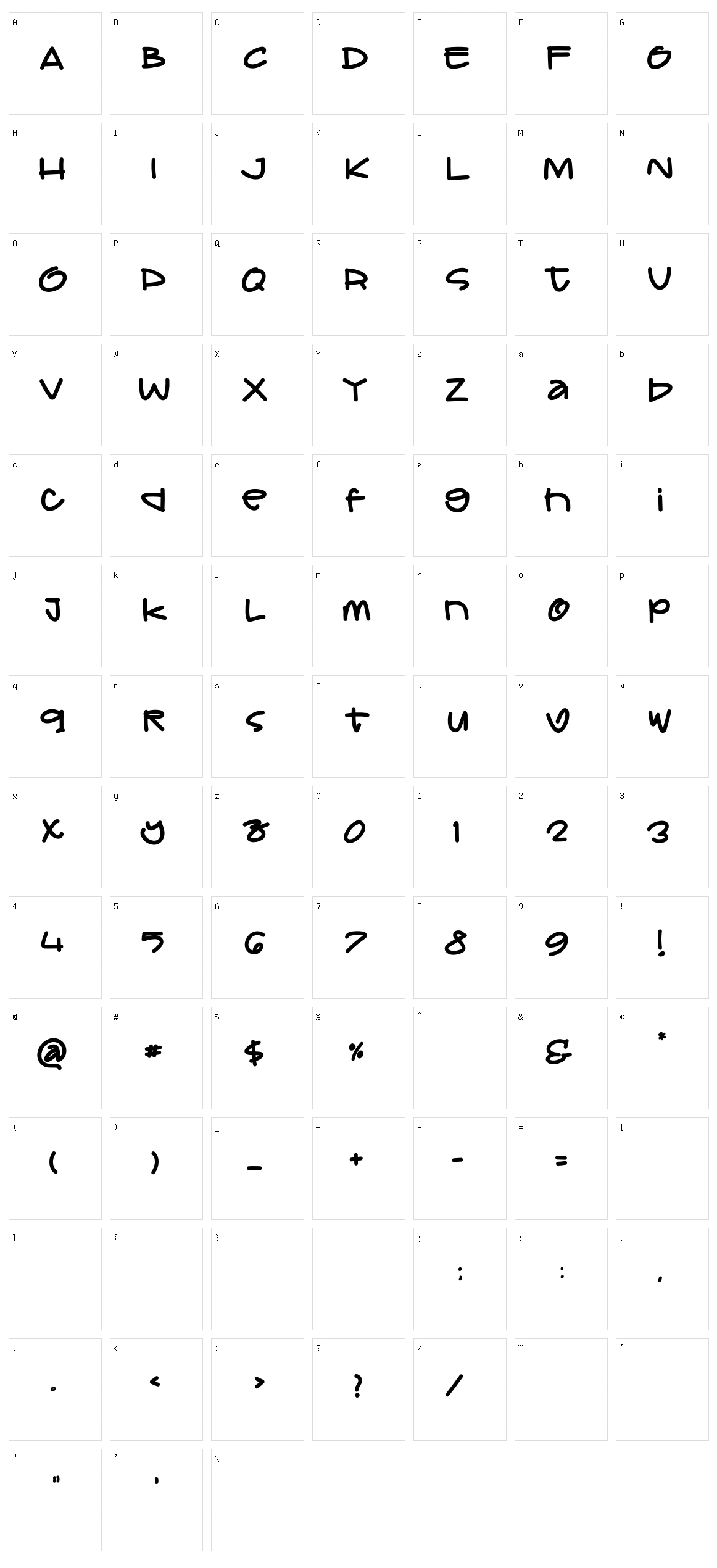 Dear Daddy Character Set