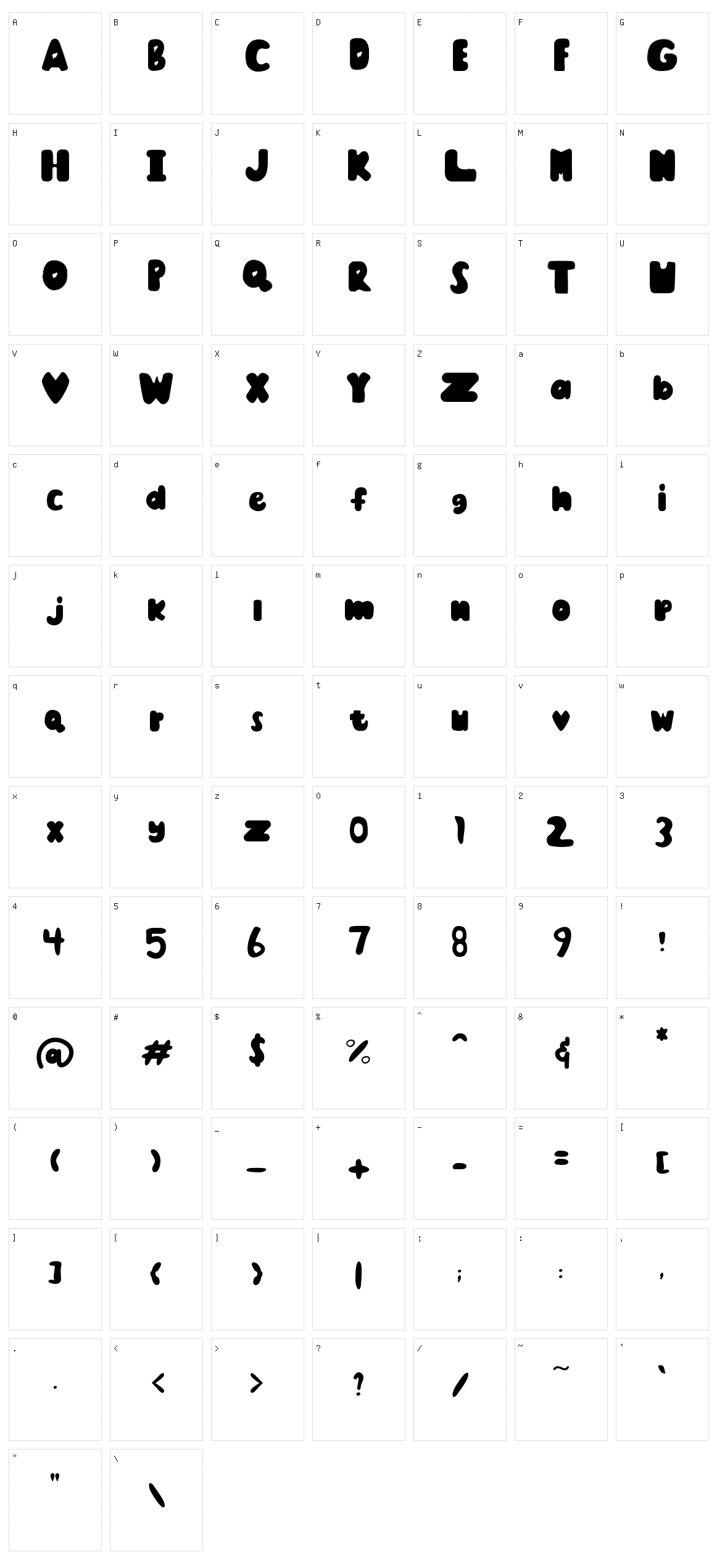Delmano Morelli Character Set